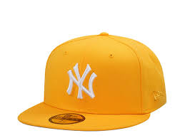 New Era New York Yankees 1996 World Series Side Patch Mustard with Pink Underbrim 59Fifty