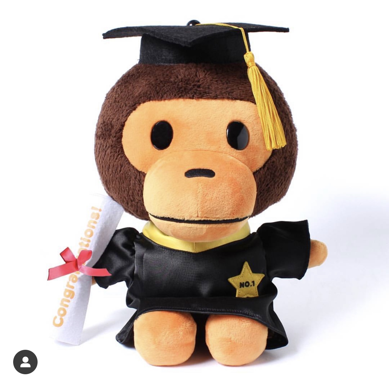 A Bathing Ape Baby Milo Graduation Plush 35cm