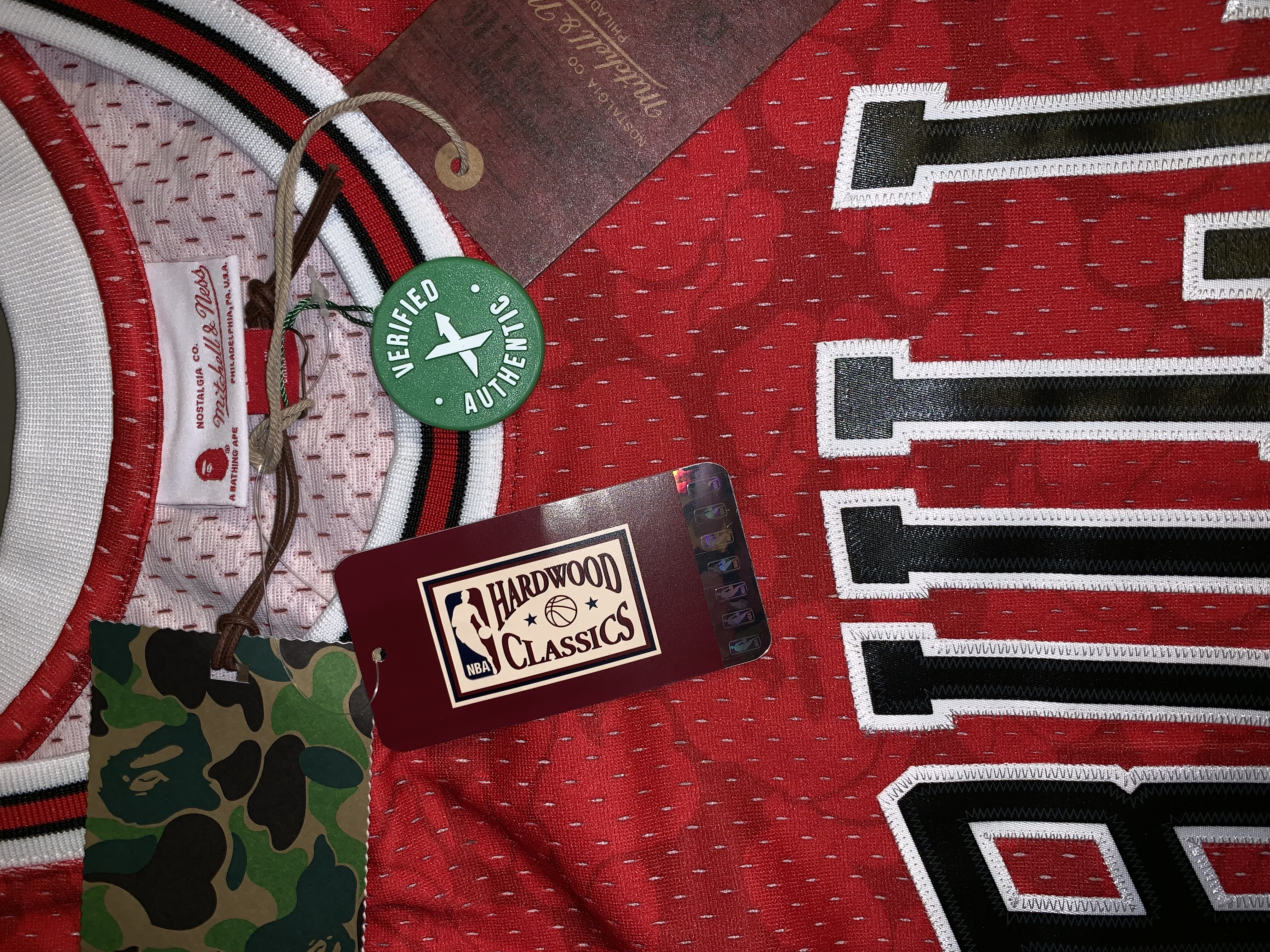 A Bathing Ape x Mitchell & Ness x Chicago Bulls Jersey