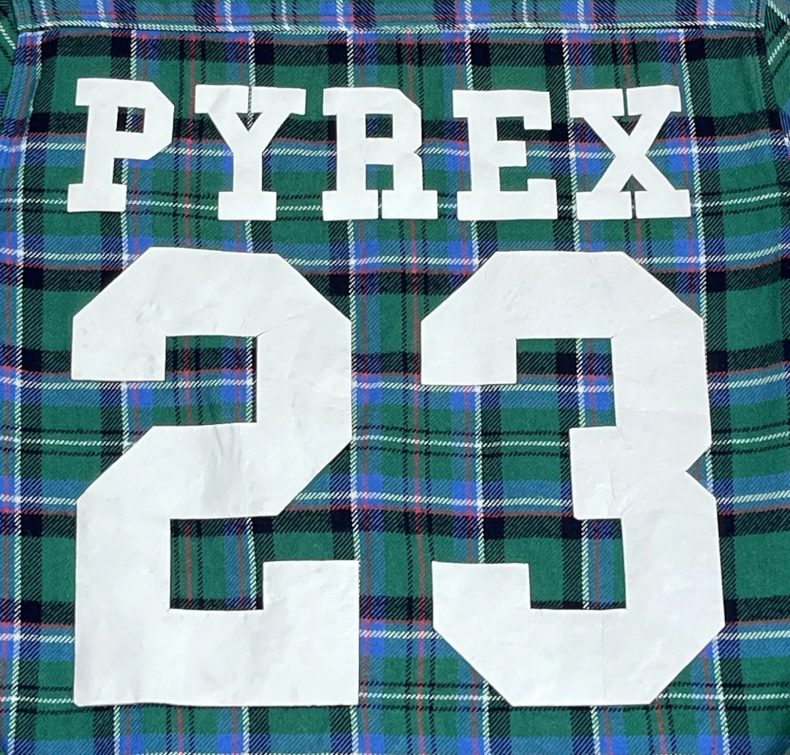 Virgil Abloh Pyrex x Polo Ralph Lauren Rugby Up-cycled Flannel Long-Sleeve Shirt