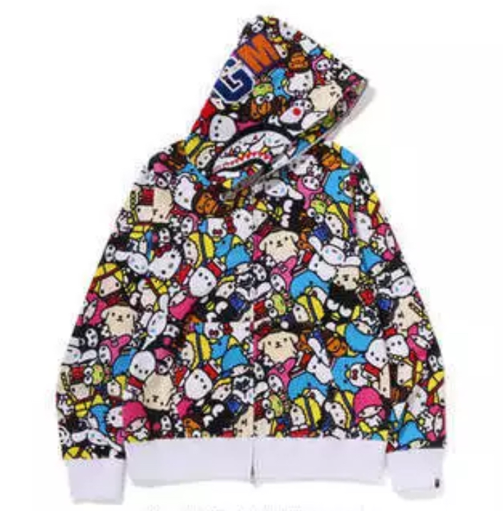 A Bathing Ape x Sanrio & Friends Full Zip Shark Hoodie
