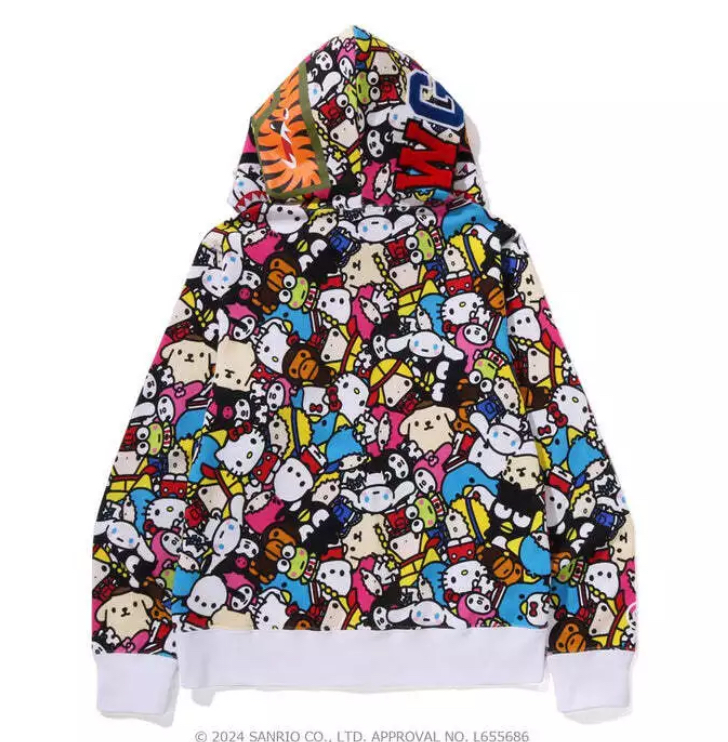 A Bathing Ape x Sanrio & Friends Full Zip Shark Hoodie