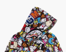 A Bathing Ape x Sanrio & Friends Full Zip Shark Hoodie