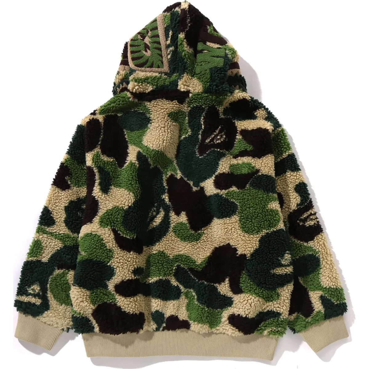 A Bathing Ape BOA Fleece Relaxed Fit ABC Camo Full Zip Shark Hoodie