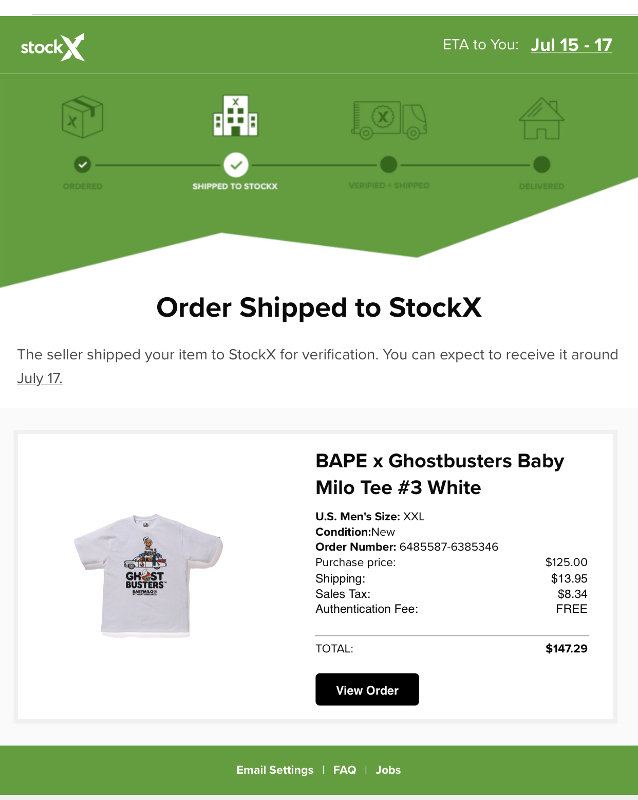A Bathing Ape x Baby Milo x Ghostbusters #3 T-Shirt