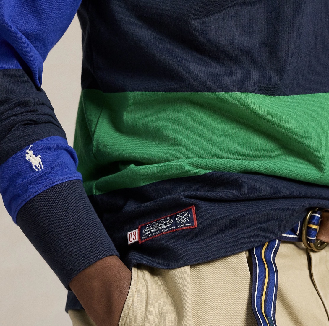 Polo Ralph Lauren X New York Yankees Striped Rugby Shirt