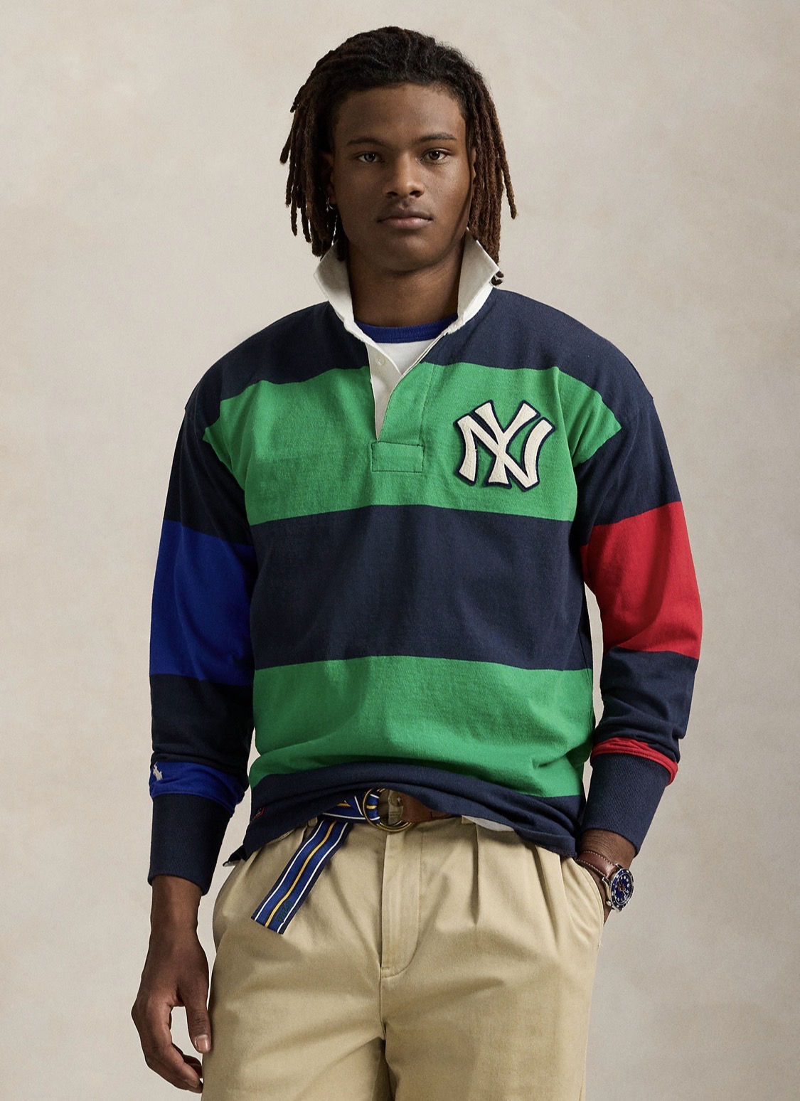 Polo Ralph Lauren X New York Yankees Striped Rugby Shirt