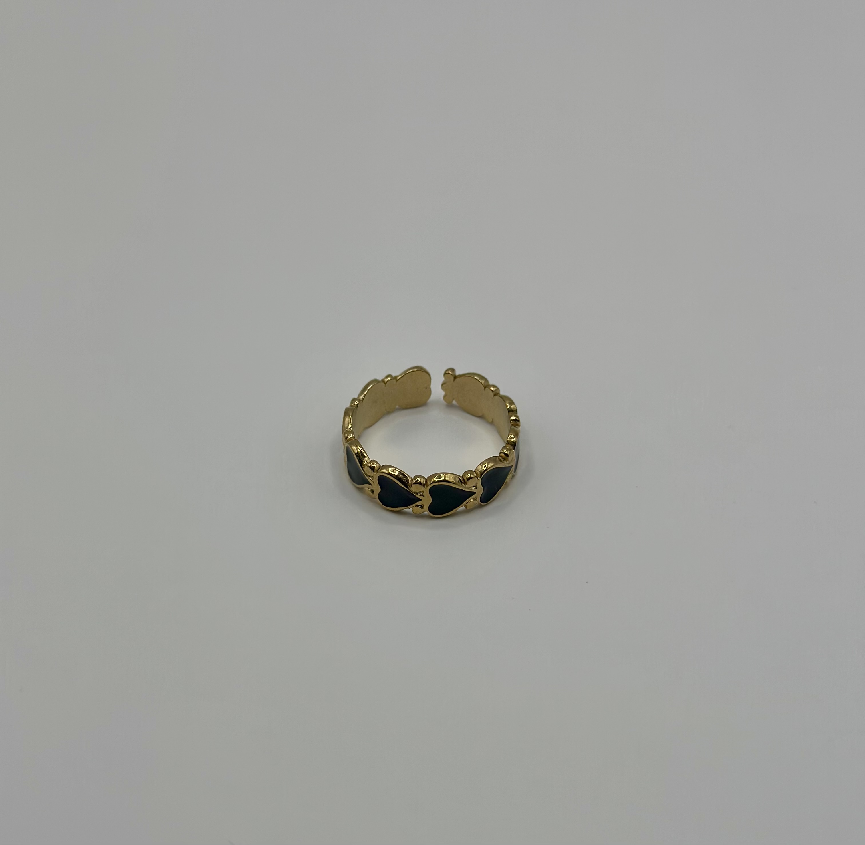 Bague coeur noir