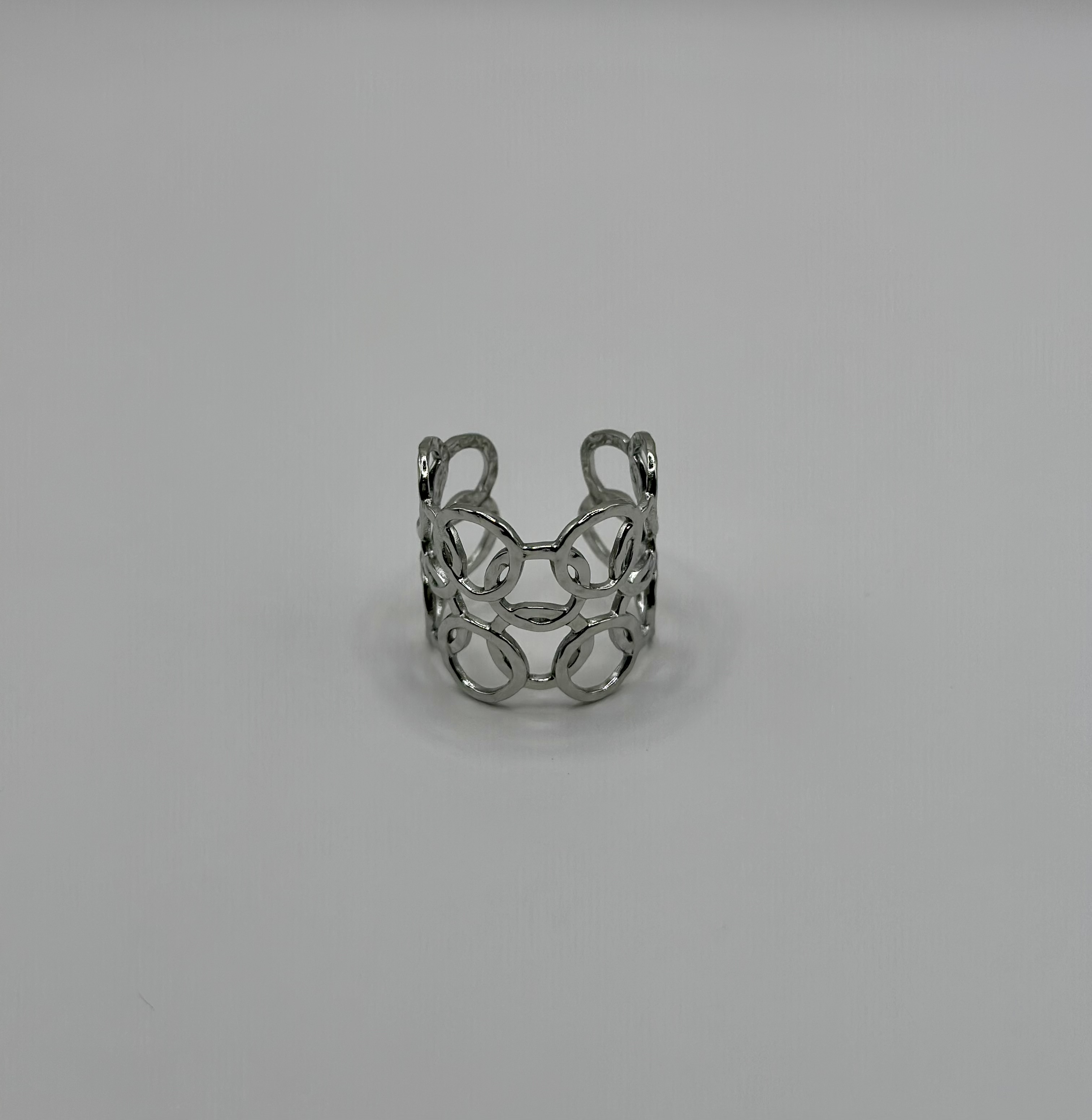 Bague bulle argenté