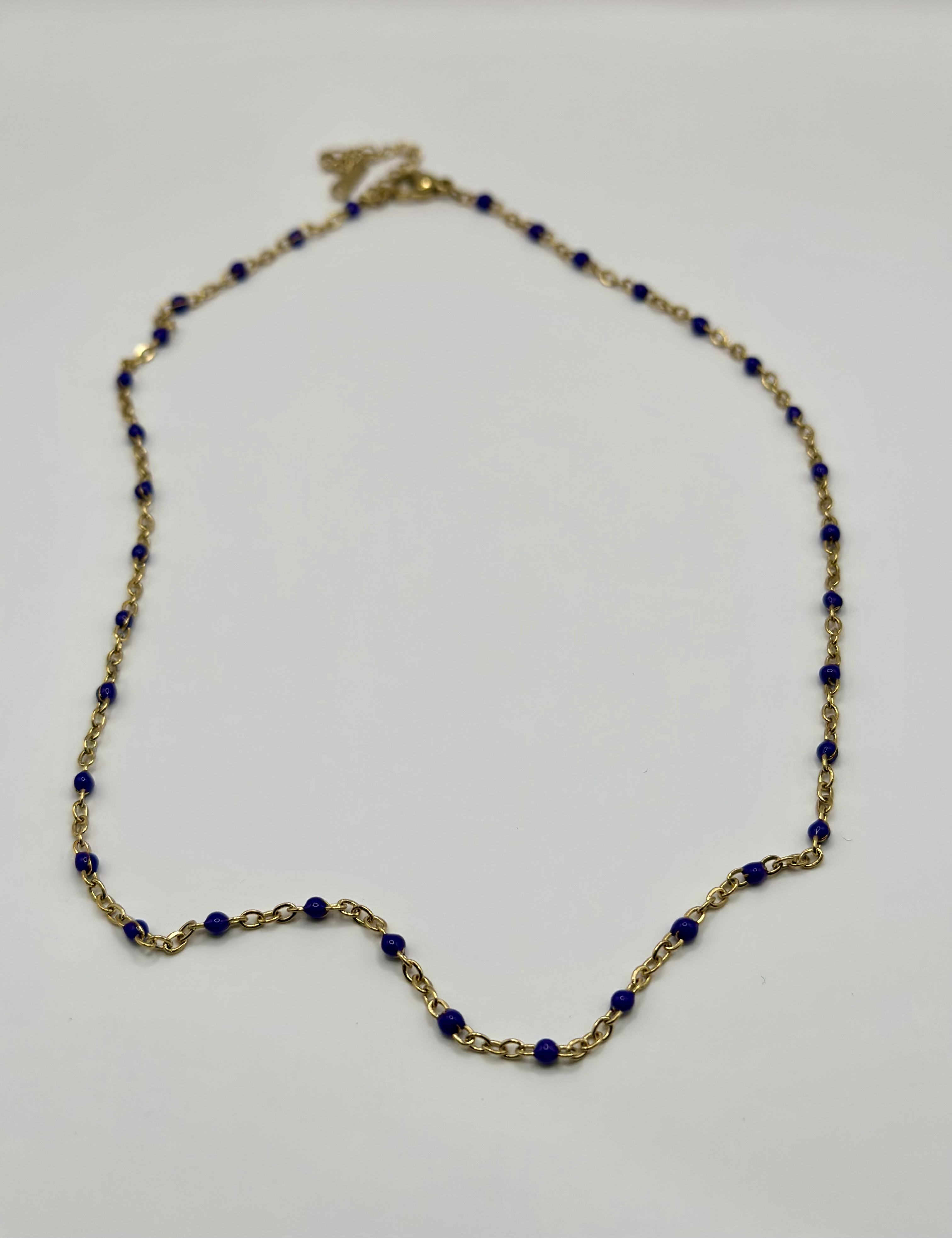 Collier simple perle et acier