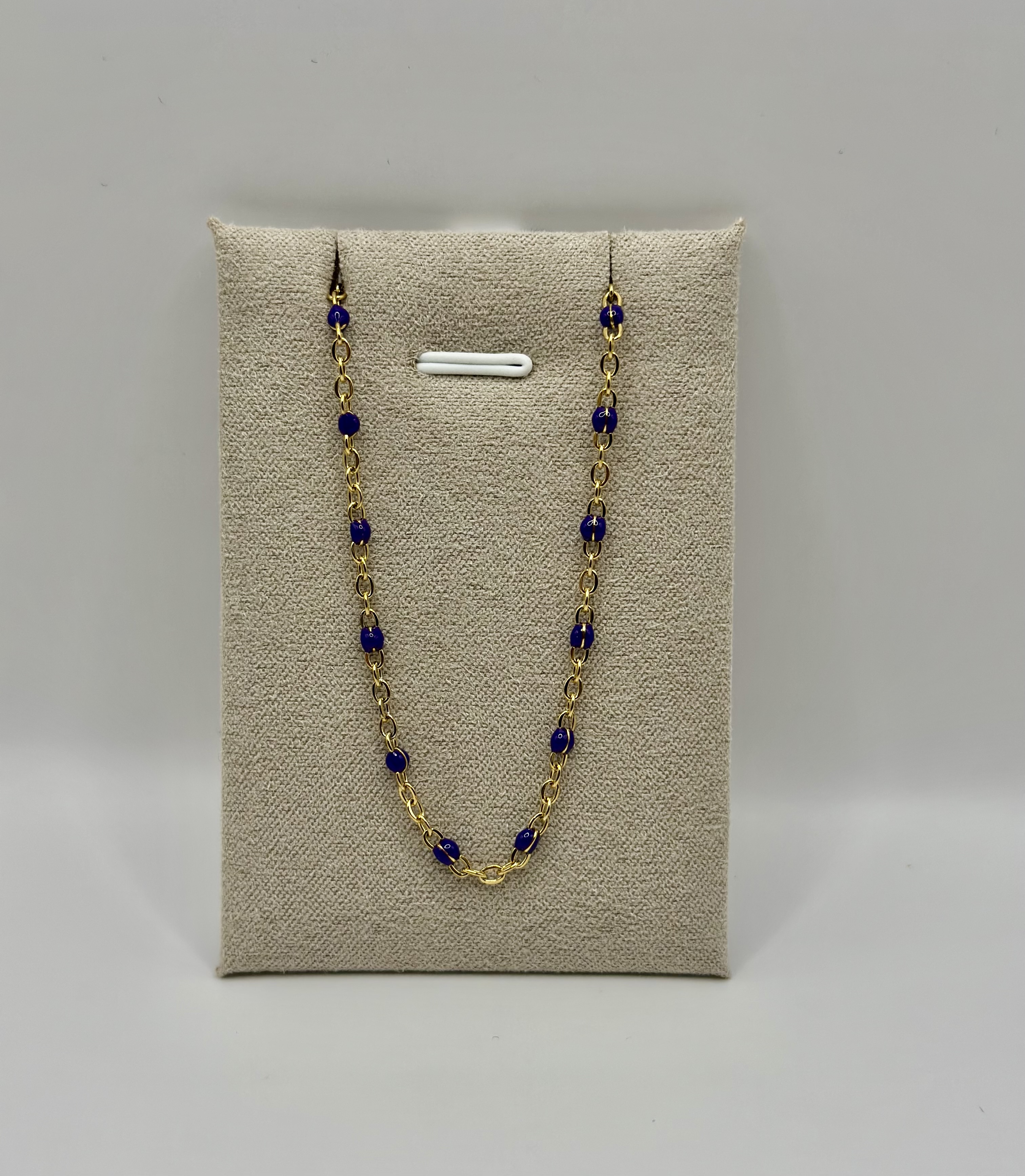 Collier simple perle et acier