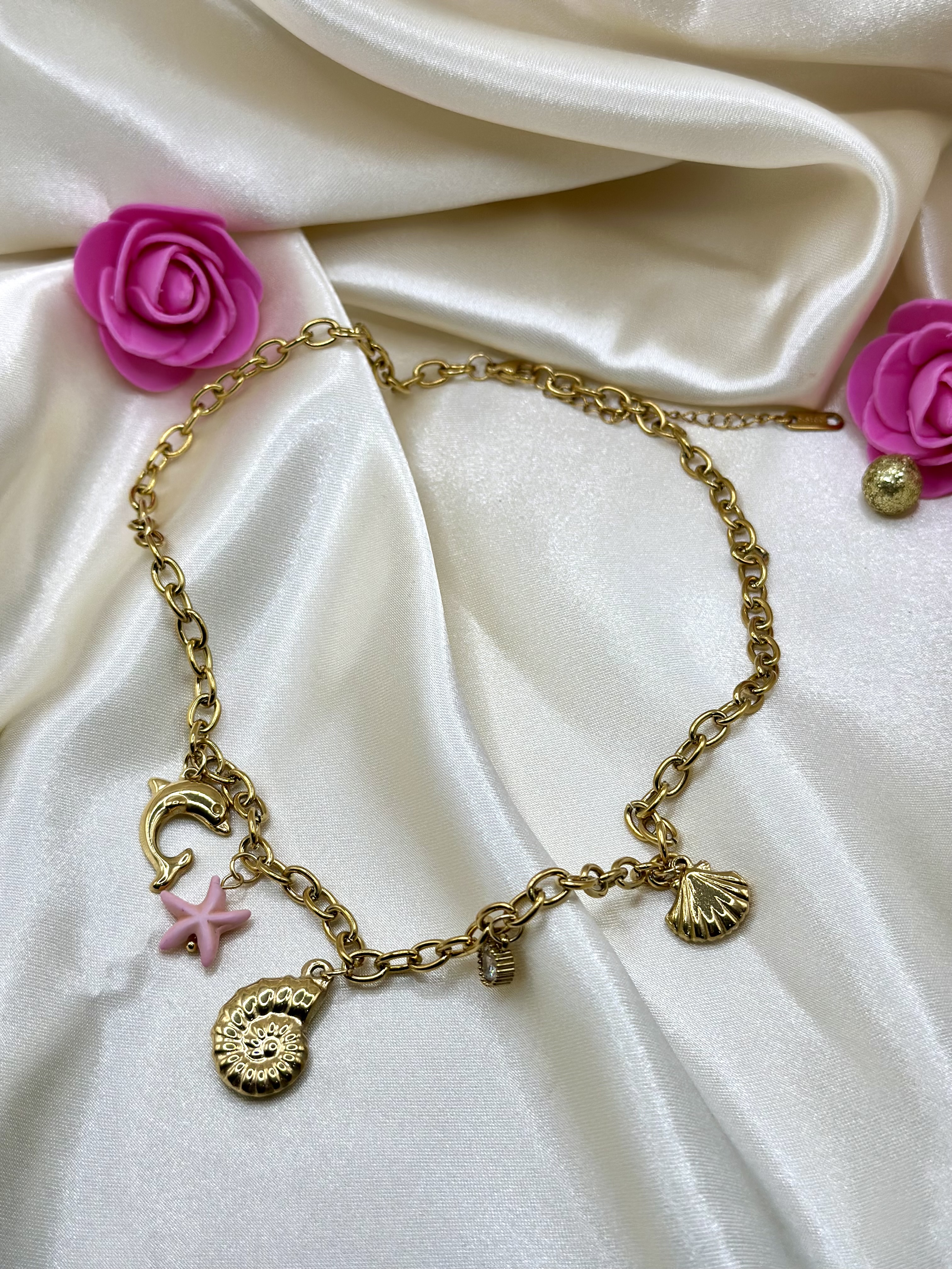 Collier à pendentifs marin