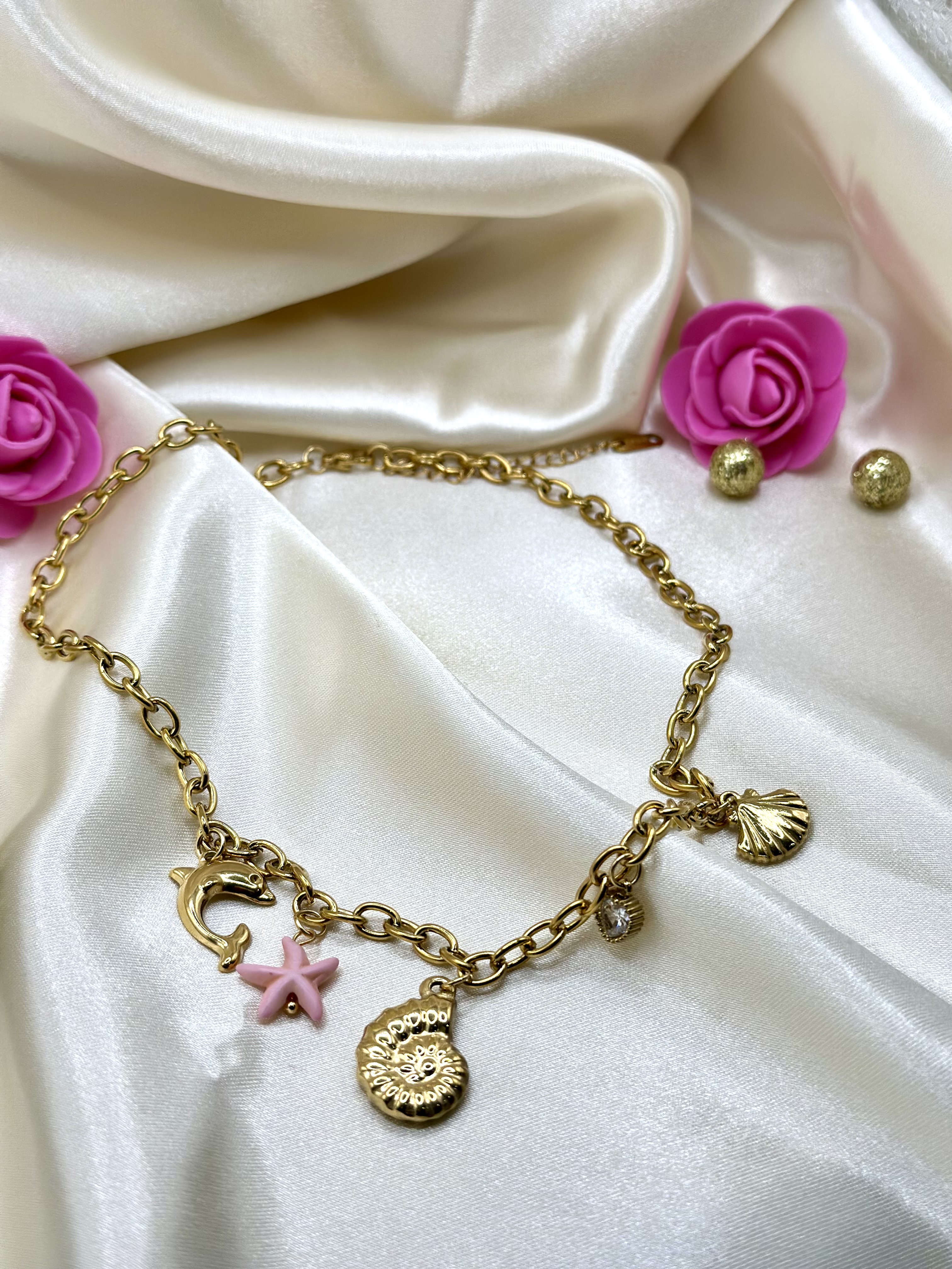 Collier à pendentifs marin