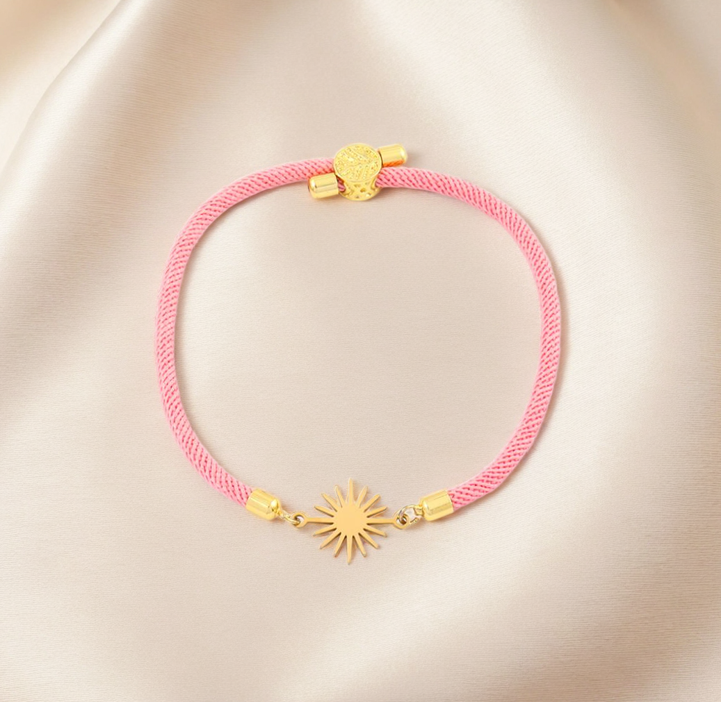 Bracelet nylon acier étoile 