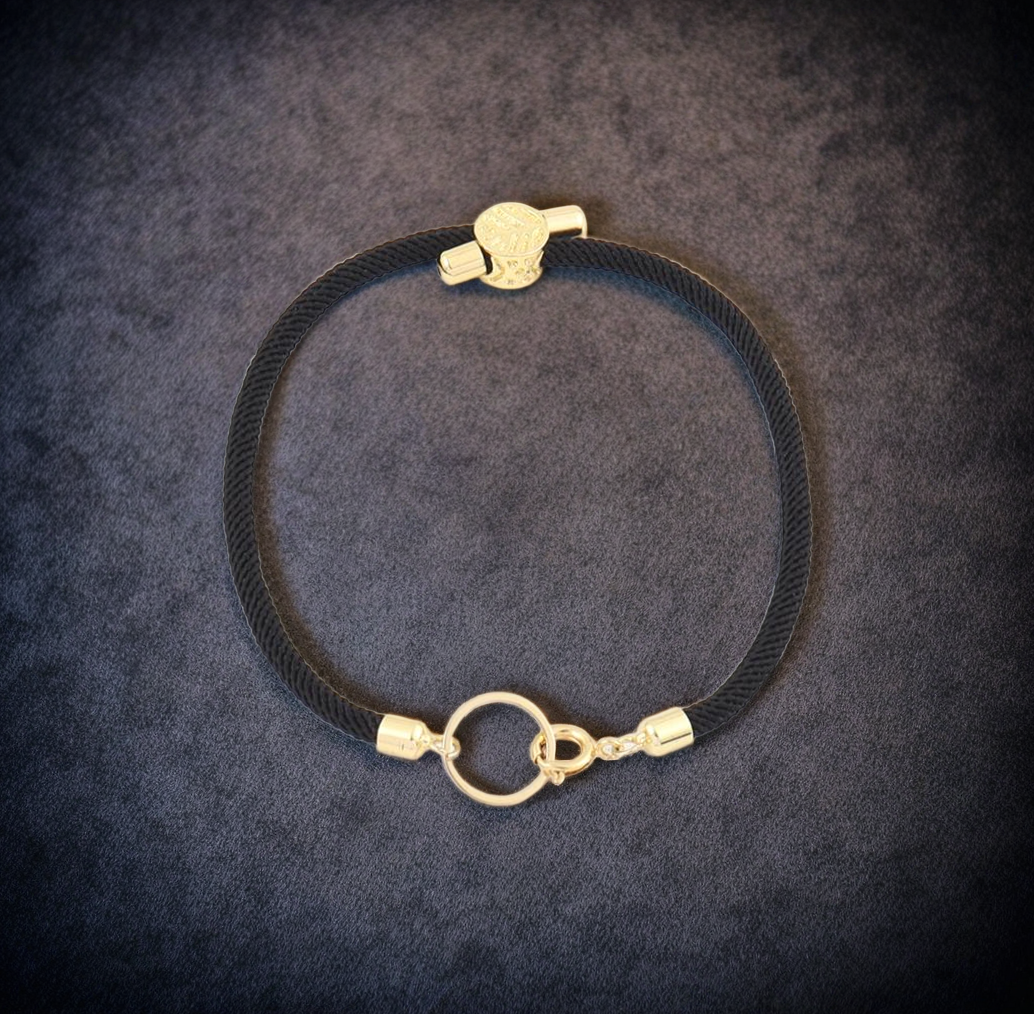 Bracelet nylon acier double cercle