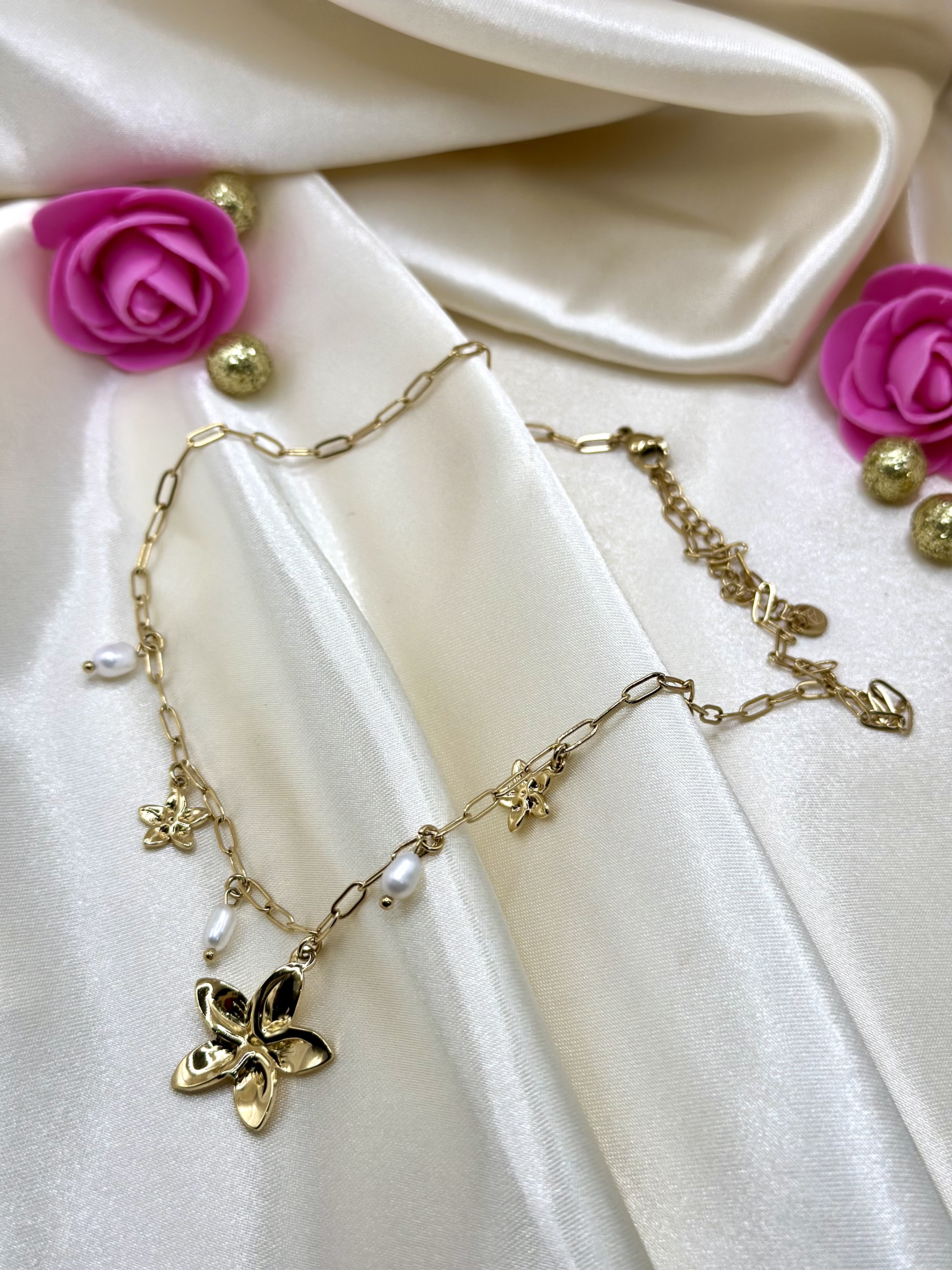 Collier Nalla  fleurs 