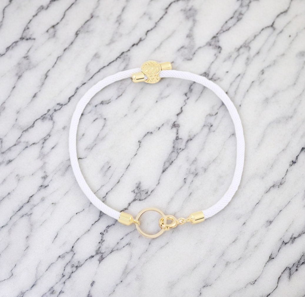 Bracelet nylon acier double cercle