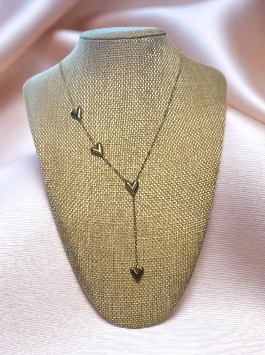 Collier cascade de cœur