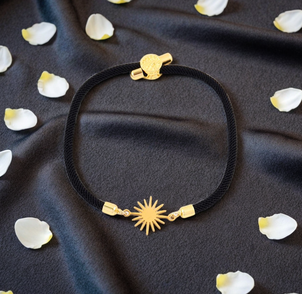 Bracelet nylon acier étoile