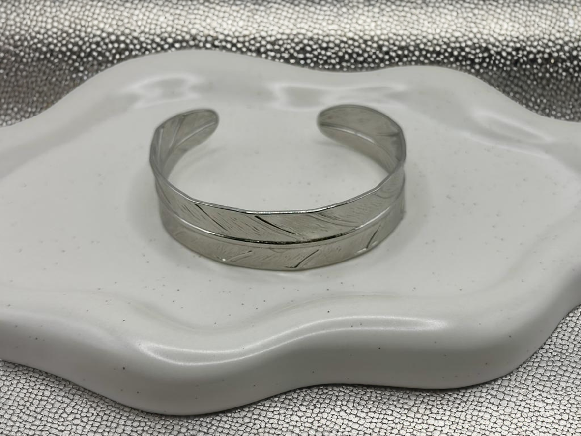 Jonc feuille d'argent