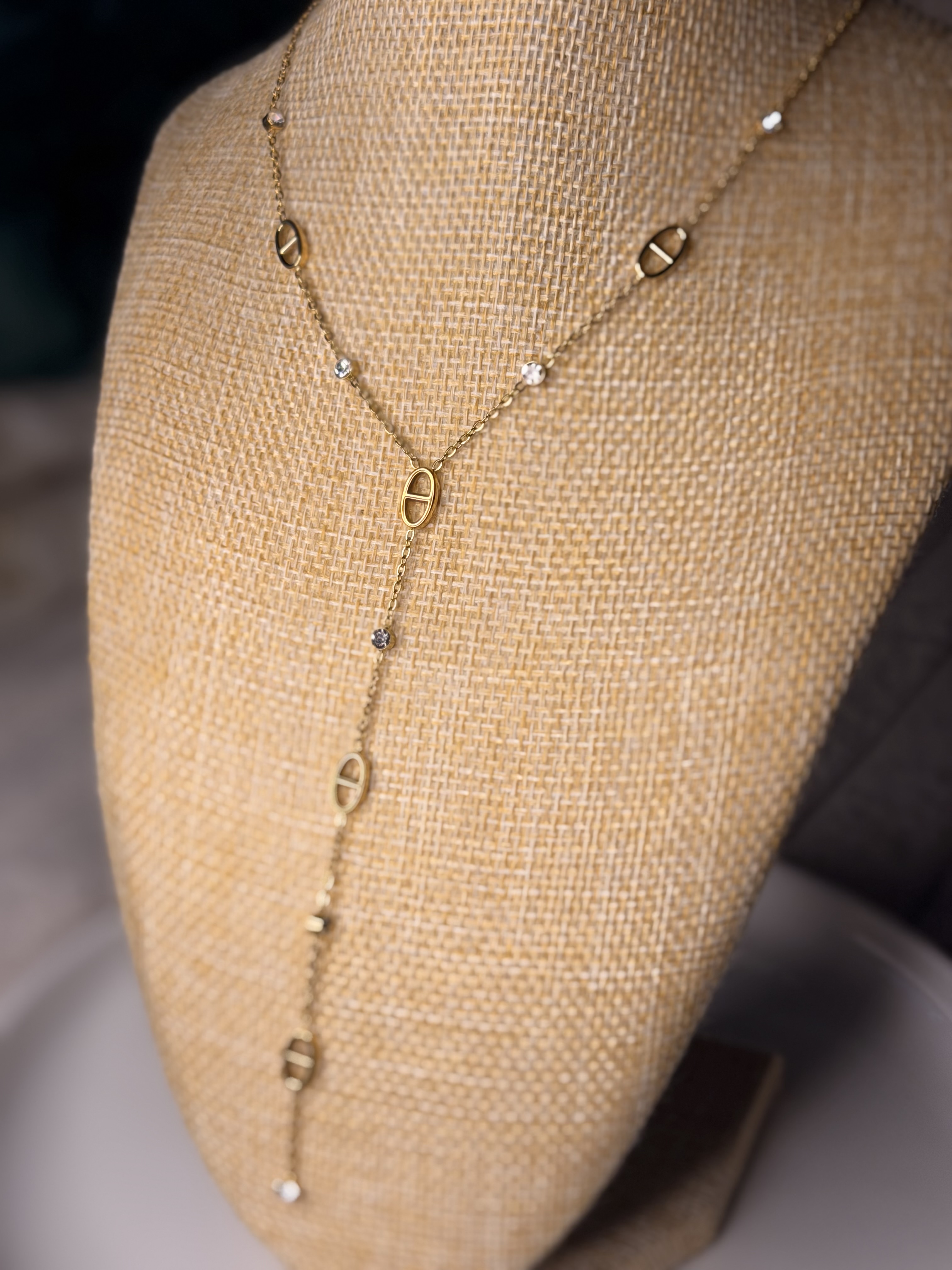 Collier Y Maille Marine