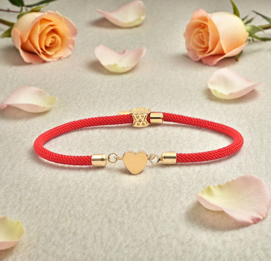 Bracelet nylon acier coeur