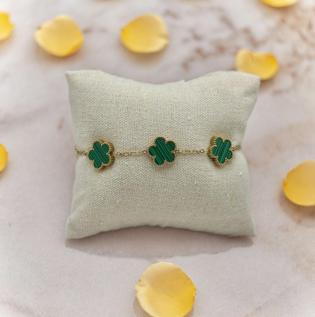 Bracelet trèfle vert