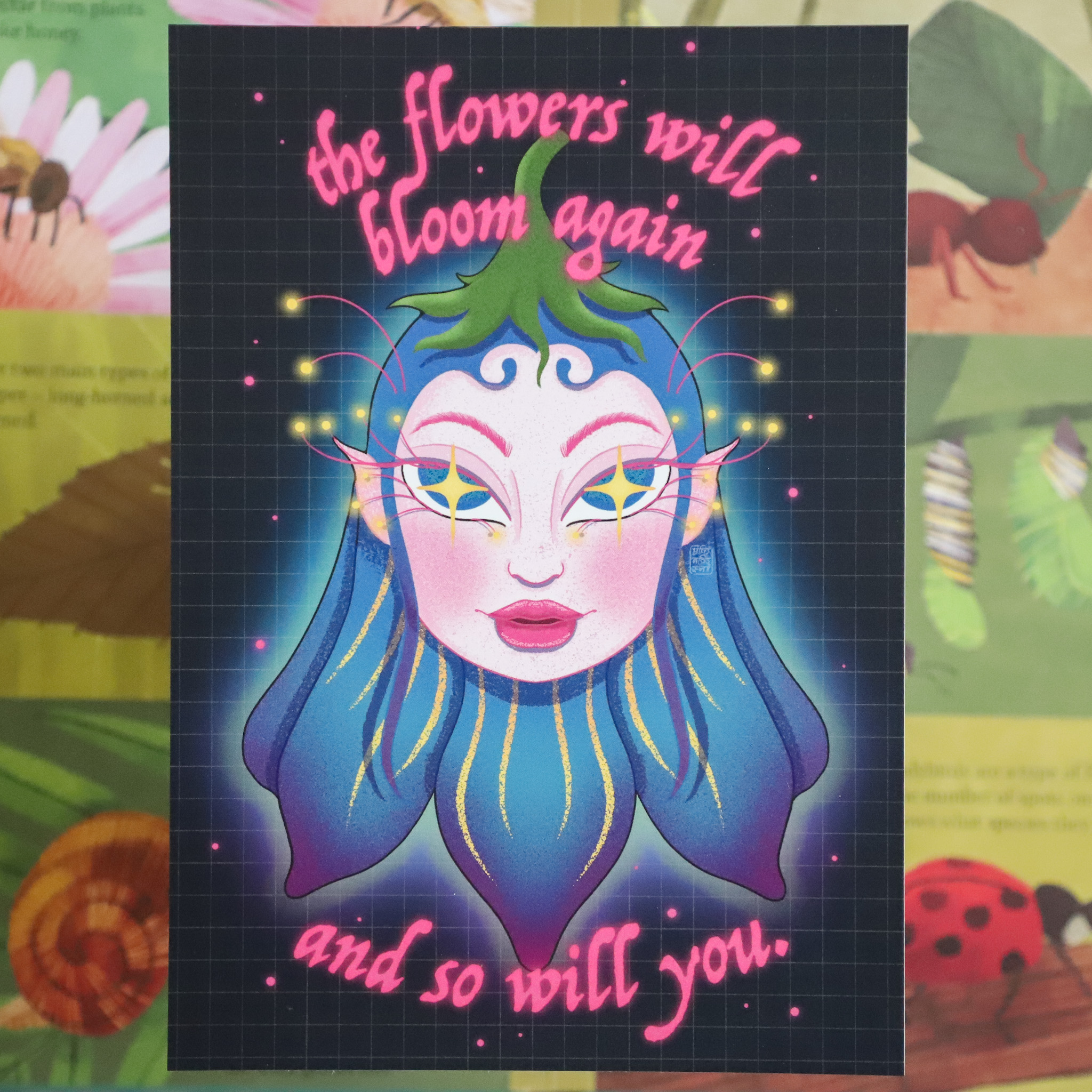 An Exotic Bloom Art Print (A5)