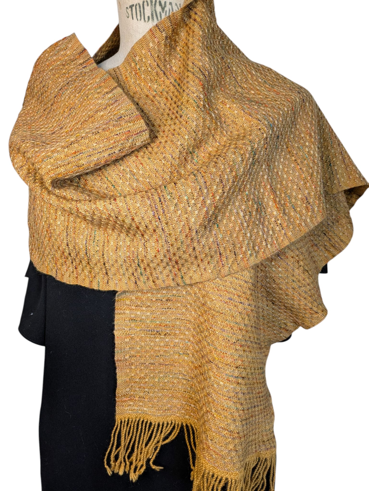 Couleurs d'automne - Echarpe Merinos et soie