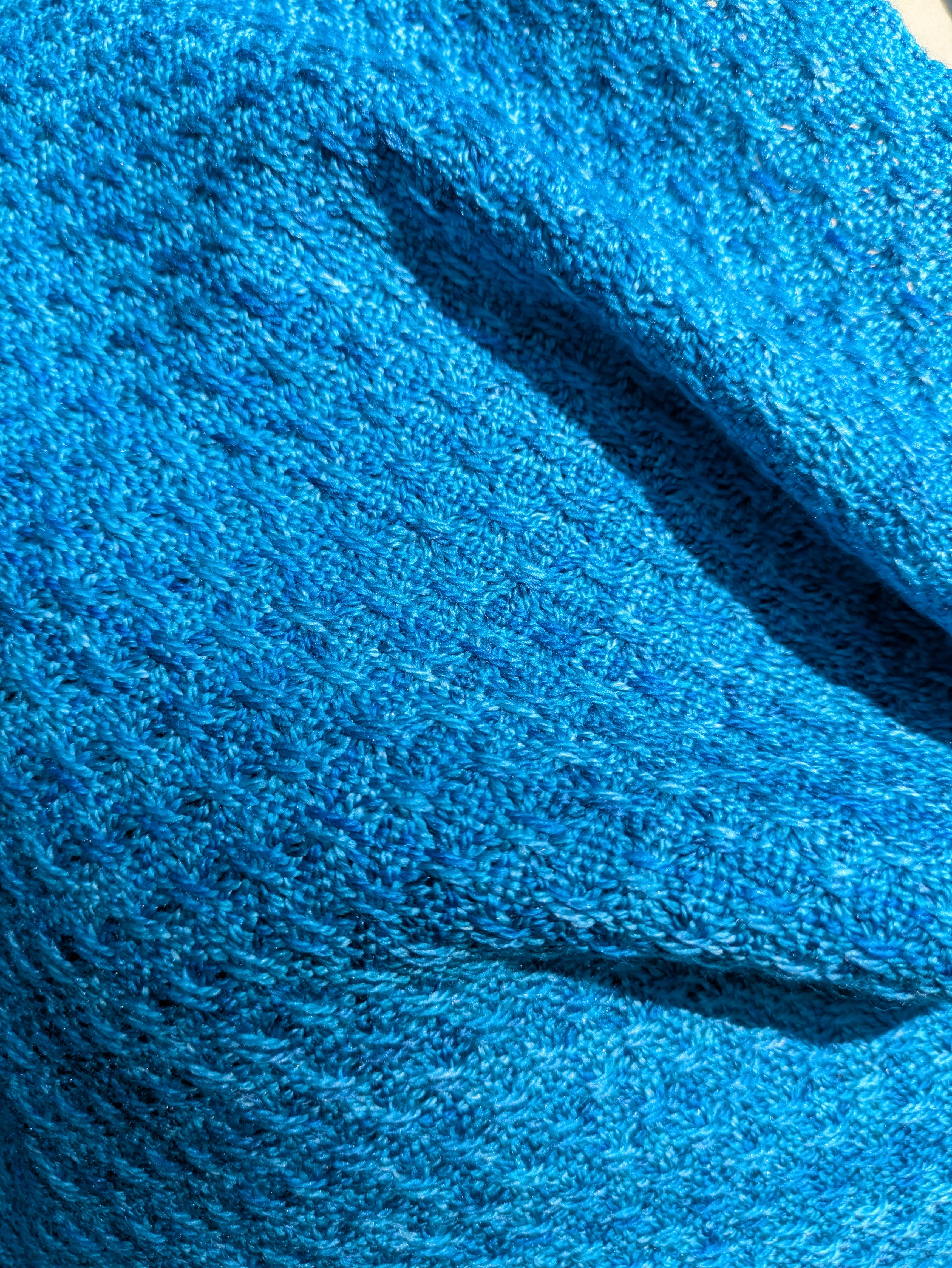 Bleu océan - Etole Merinos et soie 