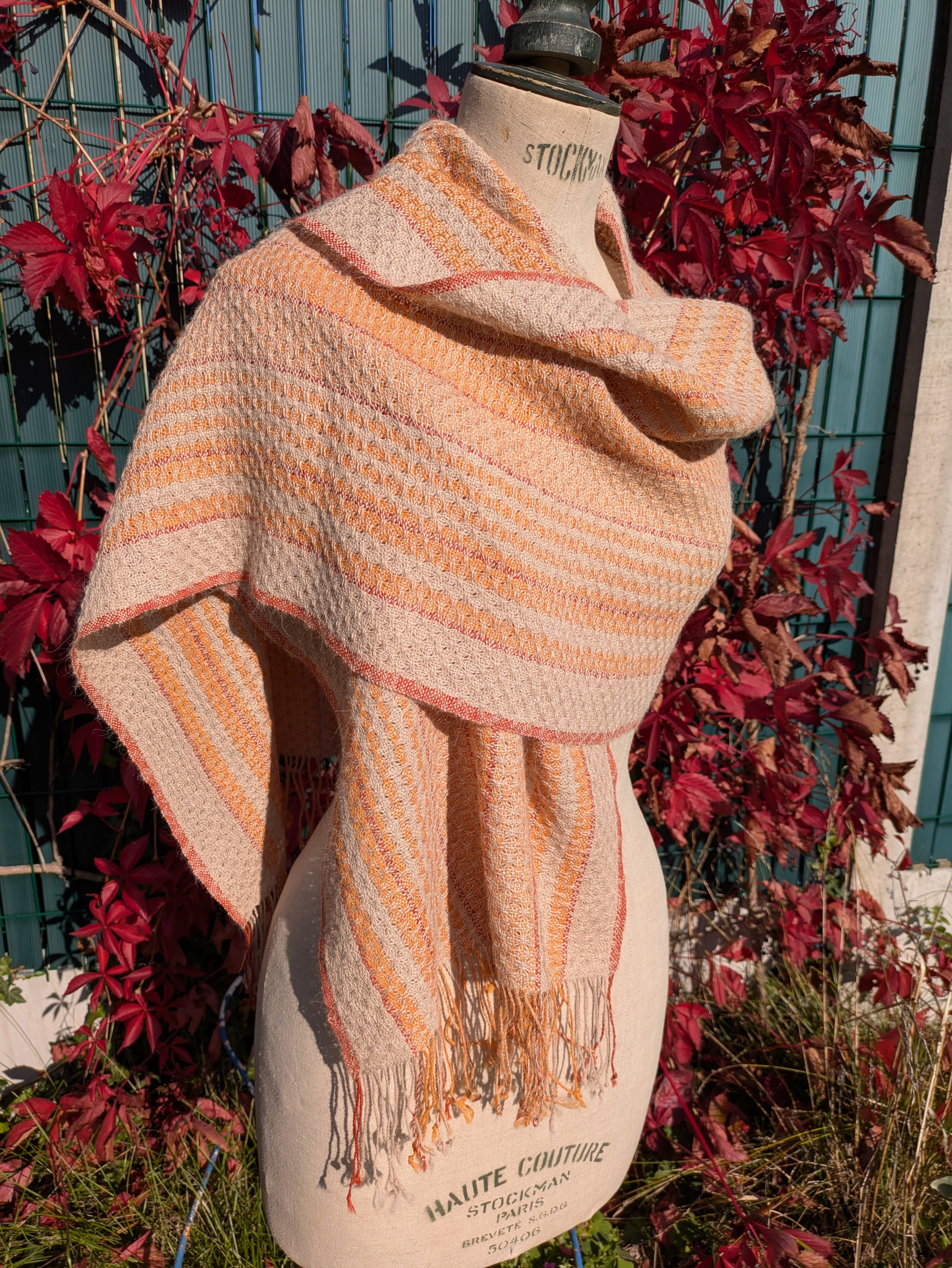 Couleurs d'Automne 2- Etole 100% Alpaga