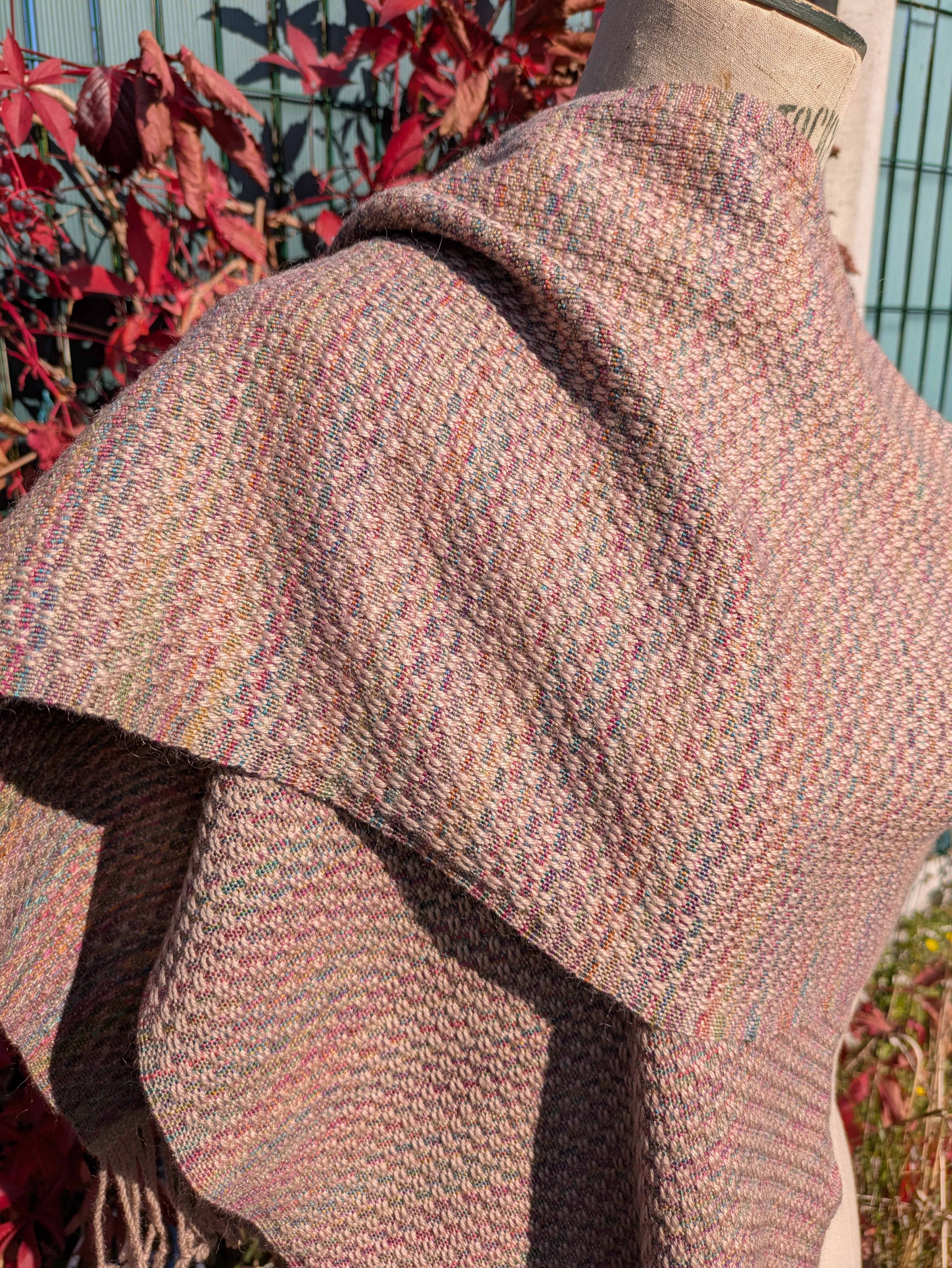 Le ciel après l'orage - Echarpe Merinos et soie 