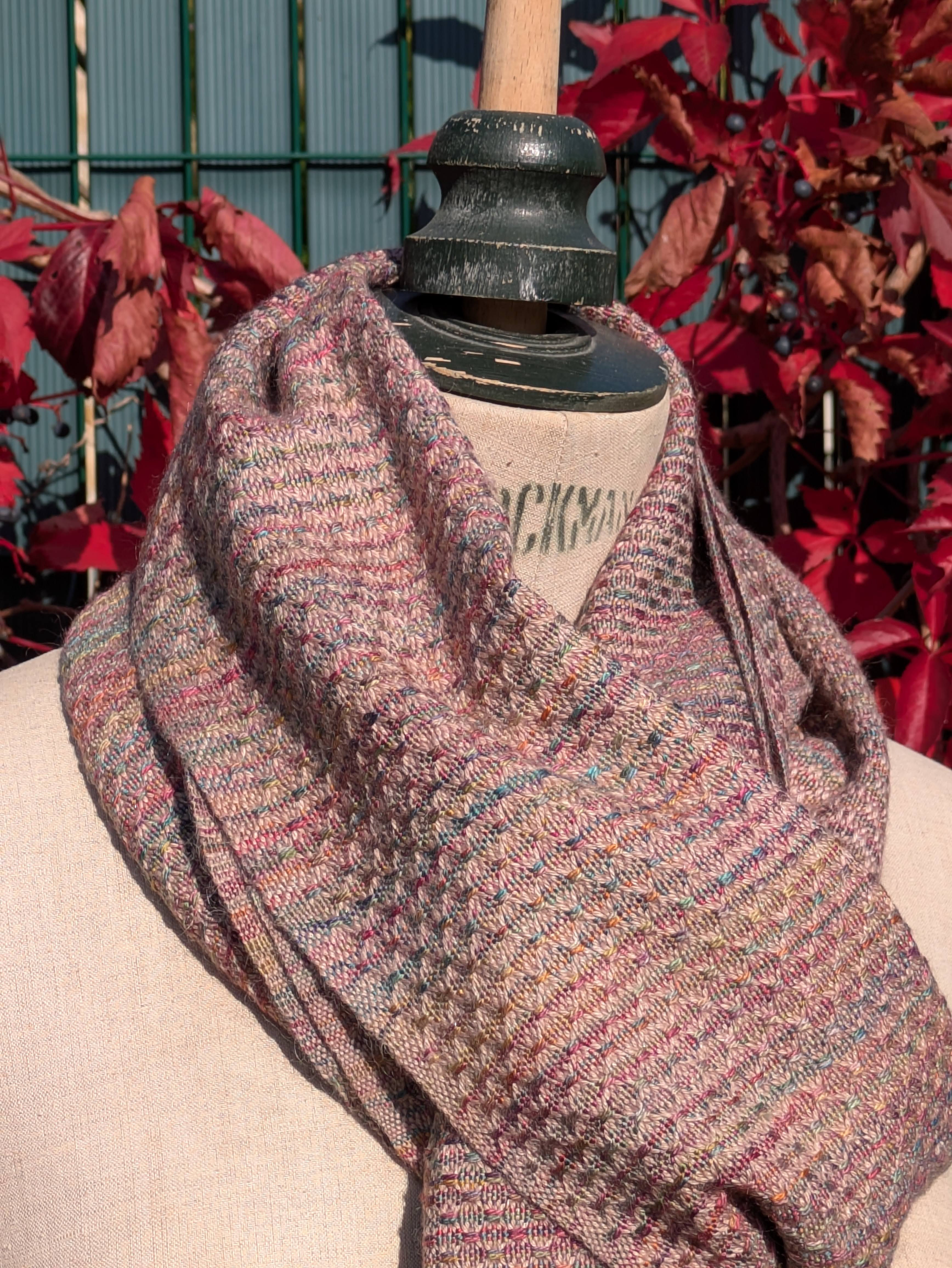 Le ciel après l'orage - Echarpe Merinos et soie 