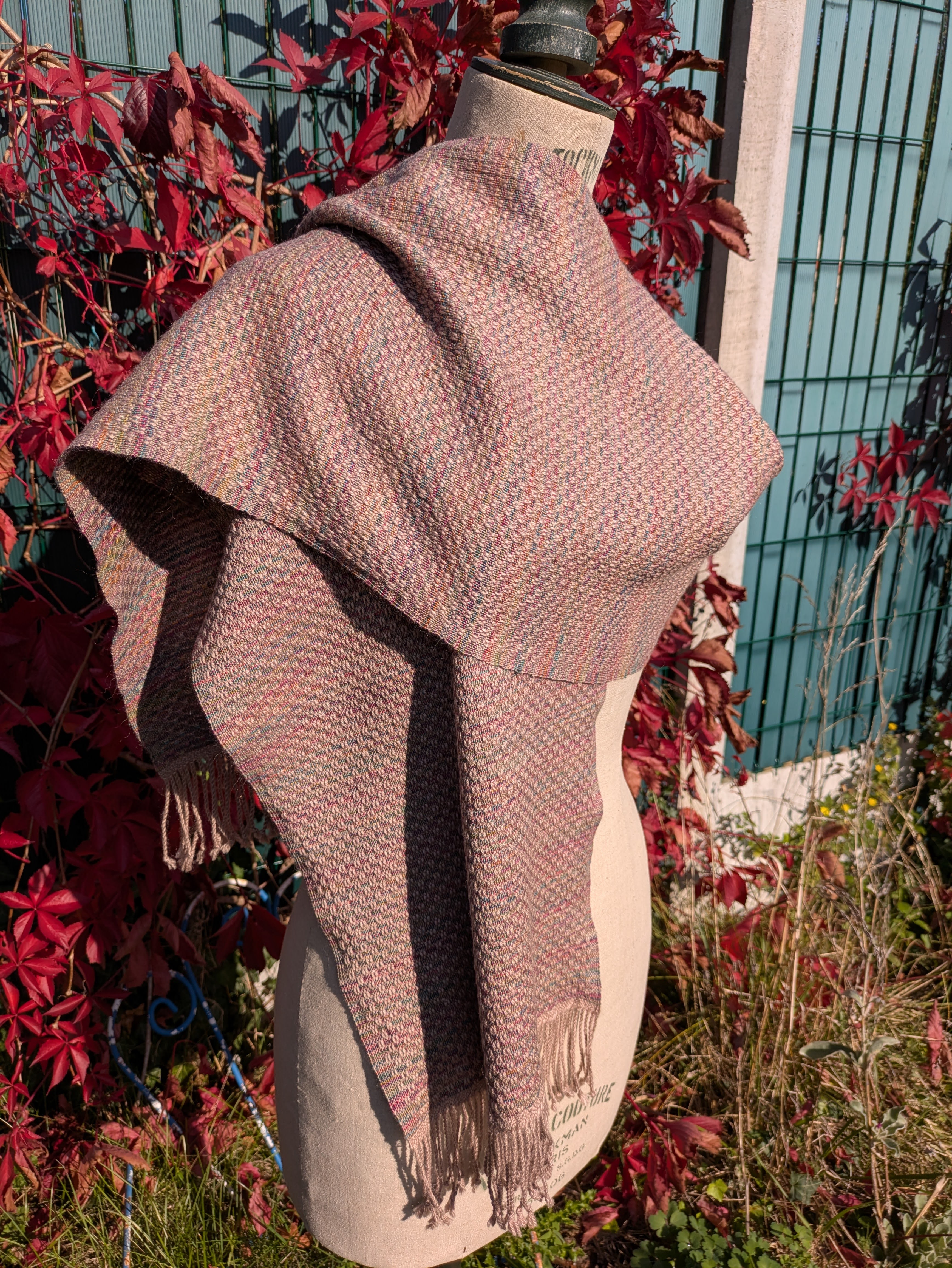 Le ciel après l'orage - Echarpe Merinos et soie 