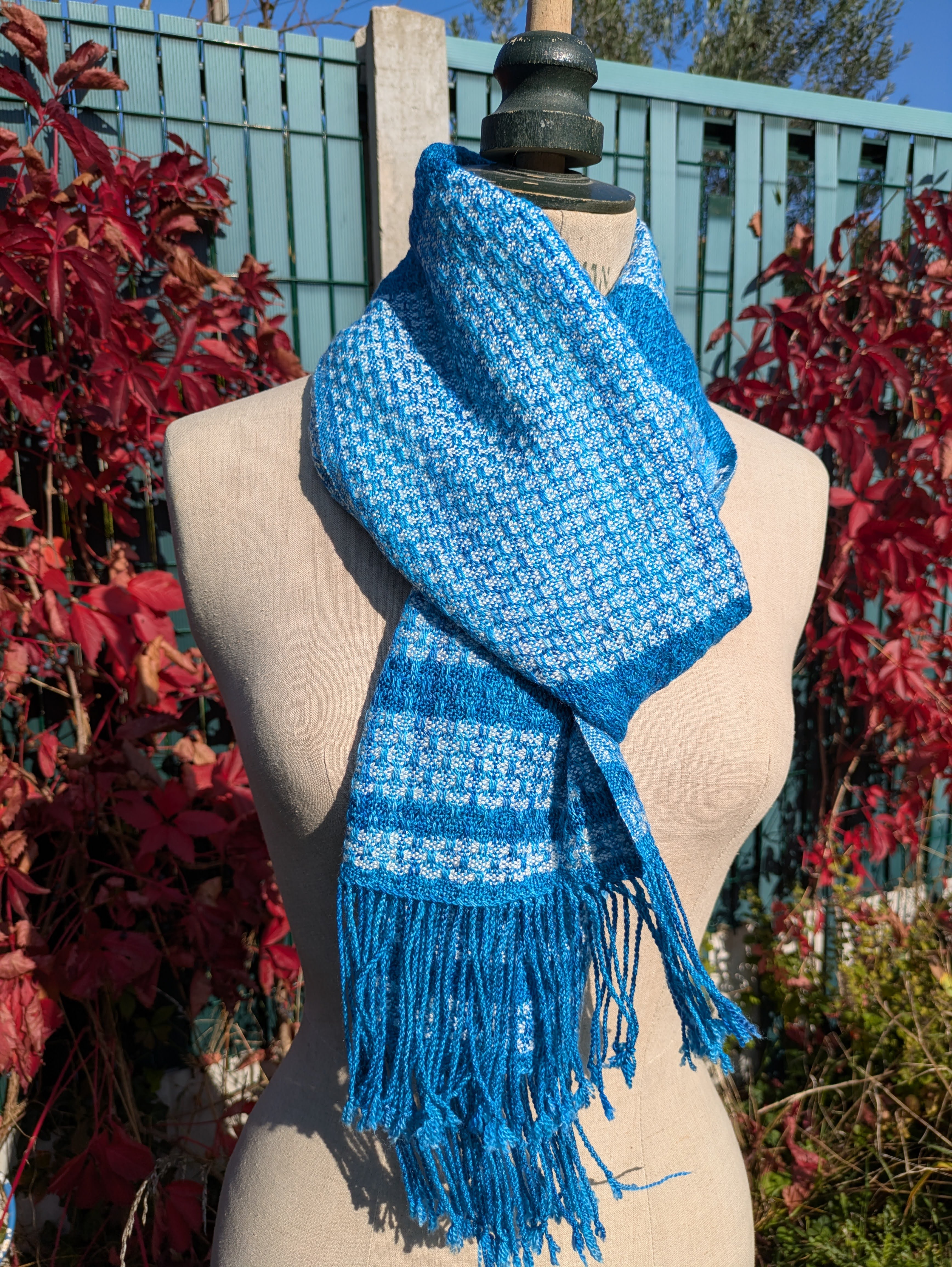 Murmures du ciel - Etole Merinos et soie 