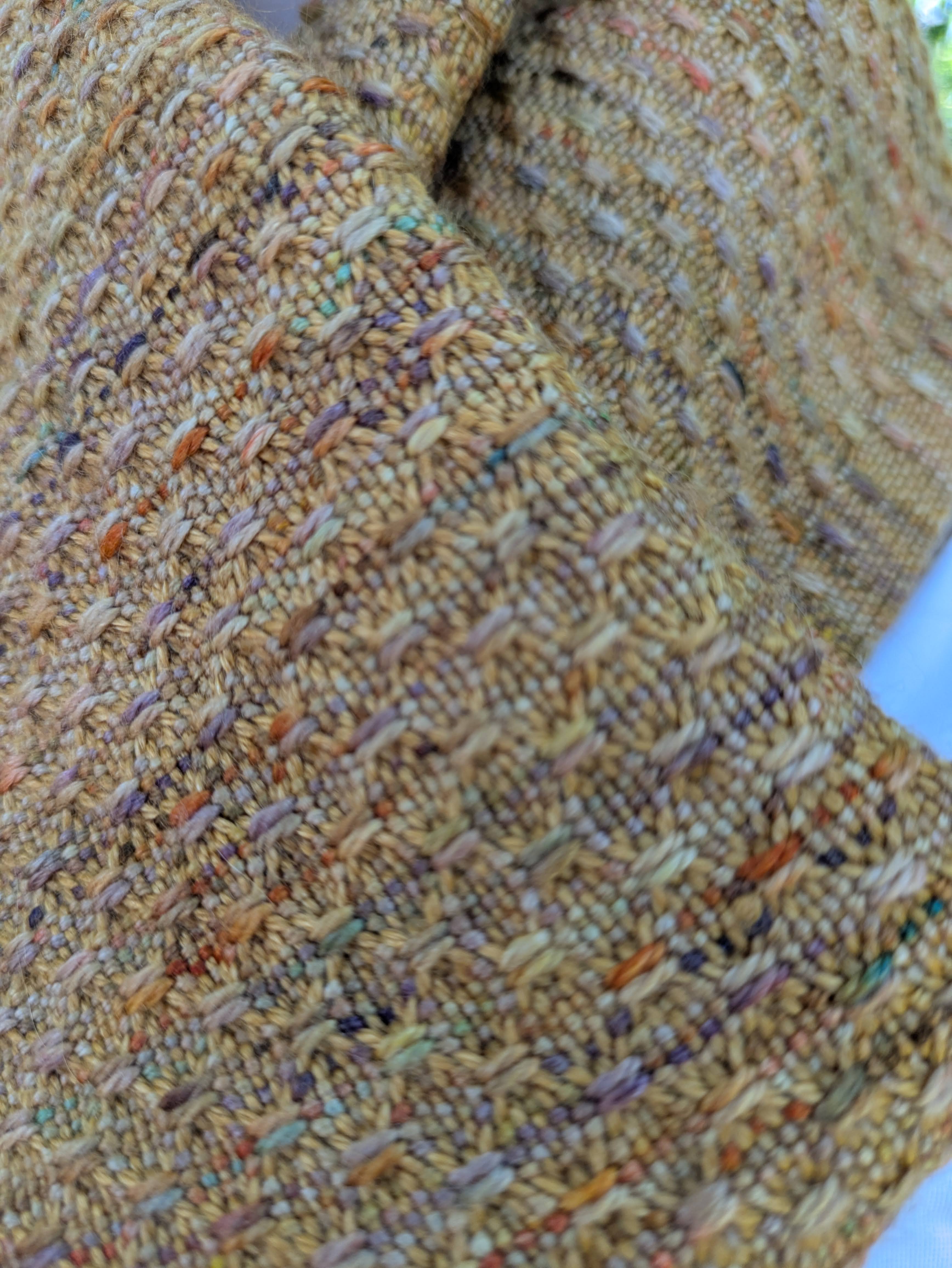 Couleurs d'automne - Echarpe Merinos et soie 