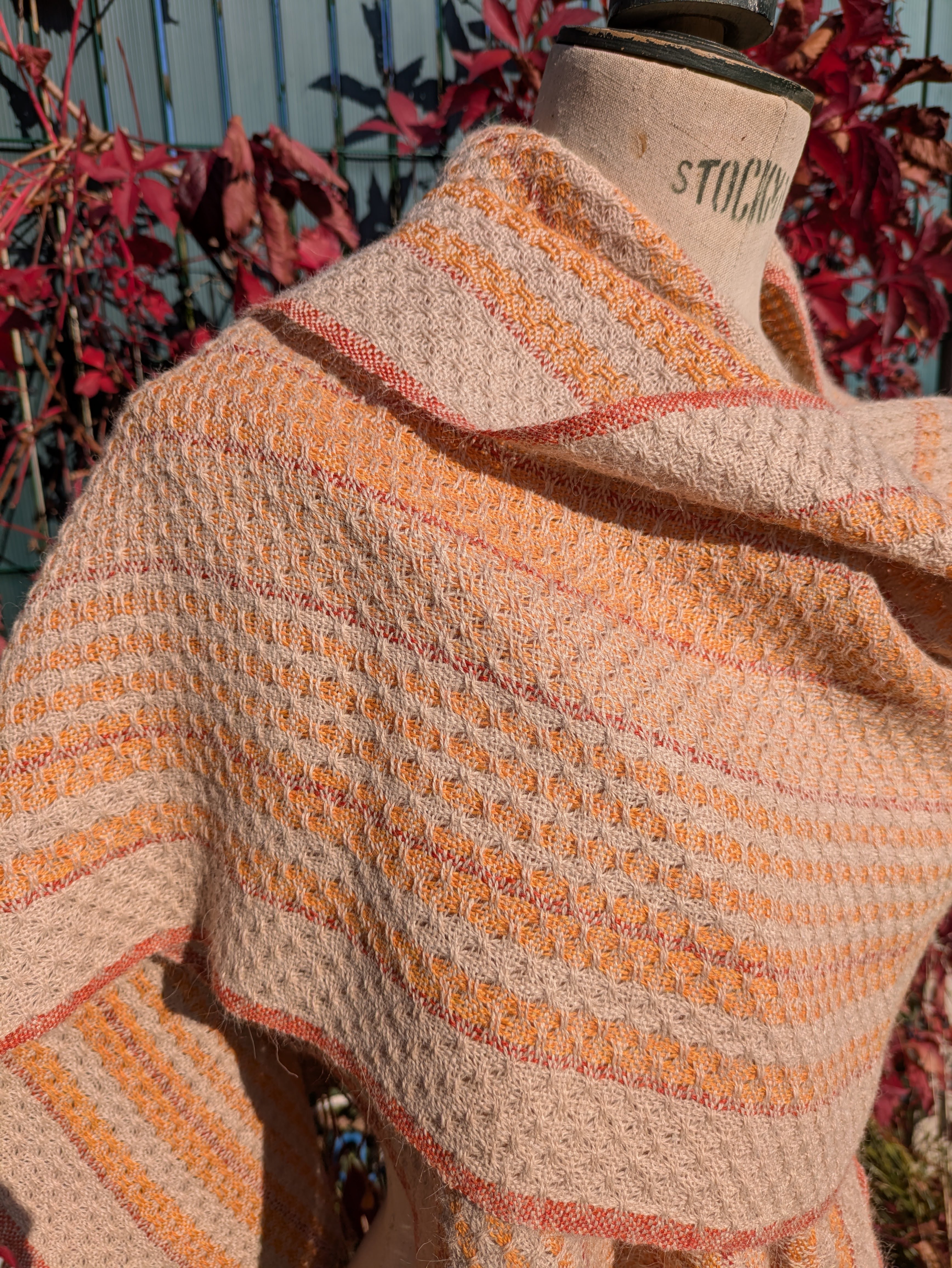 Couleurs d'Automne 2- Etole 100% Alpaga