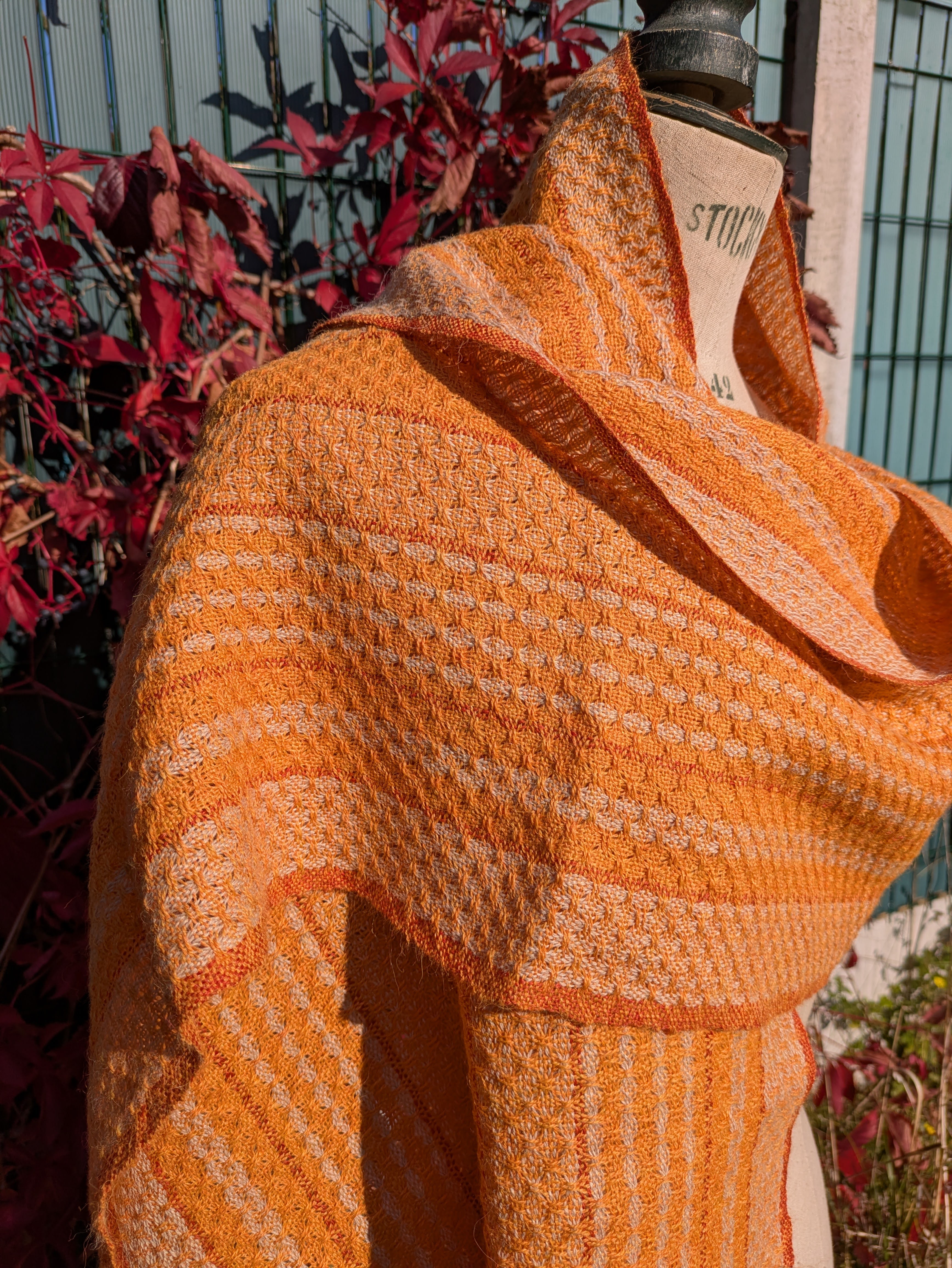 Couleurs d'Automne 2- Etole 100% Alpaga