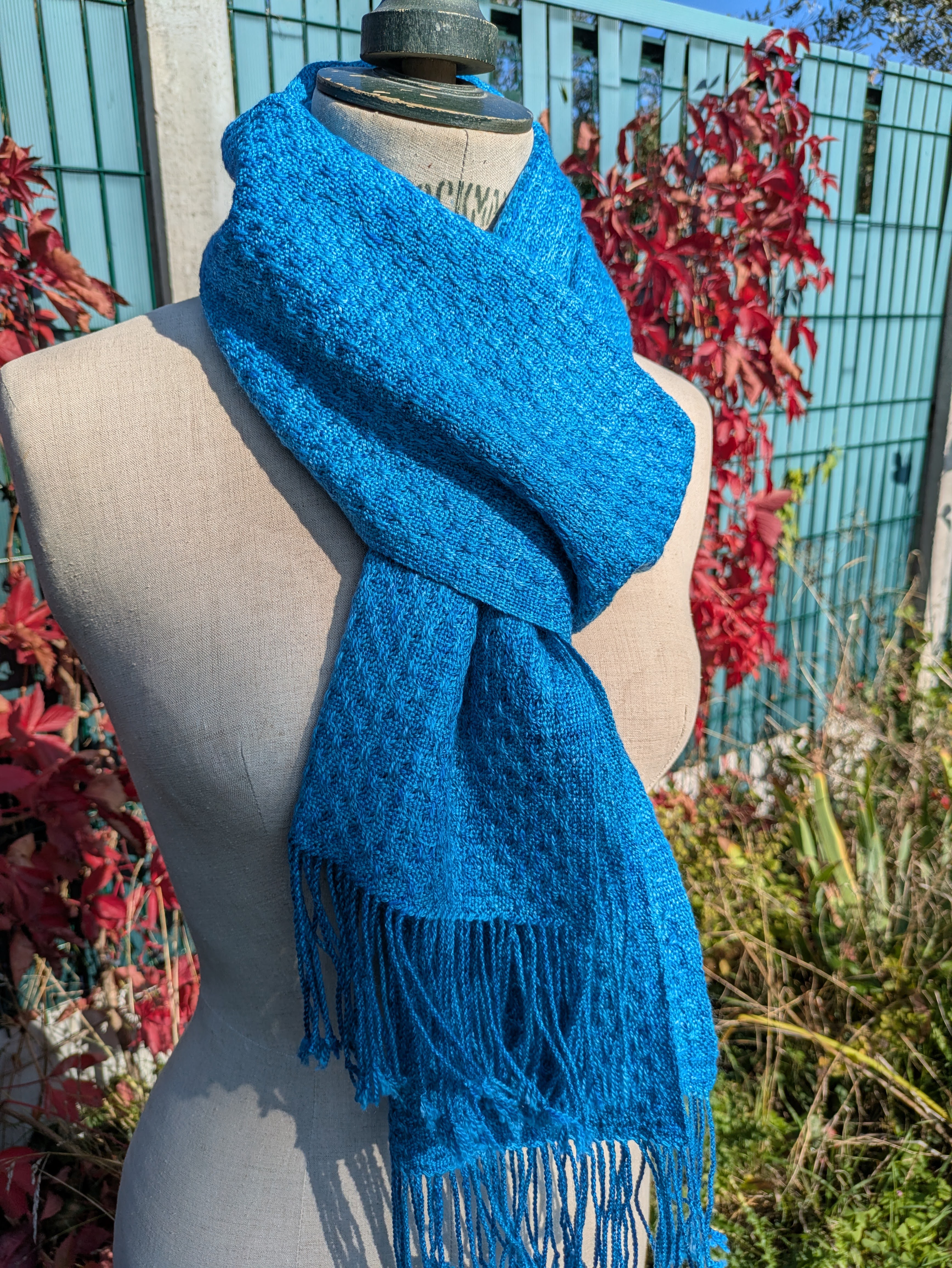 Bleu océan - Etole Merinos et soie 