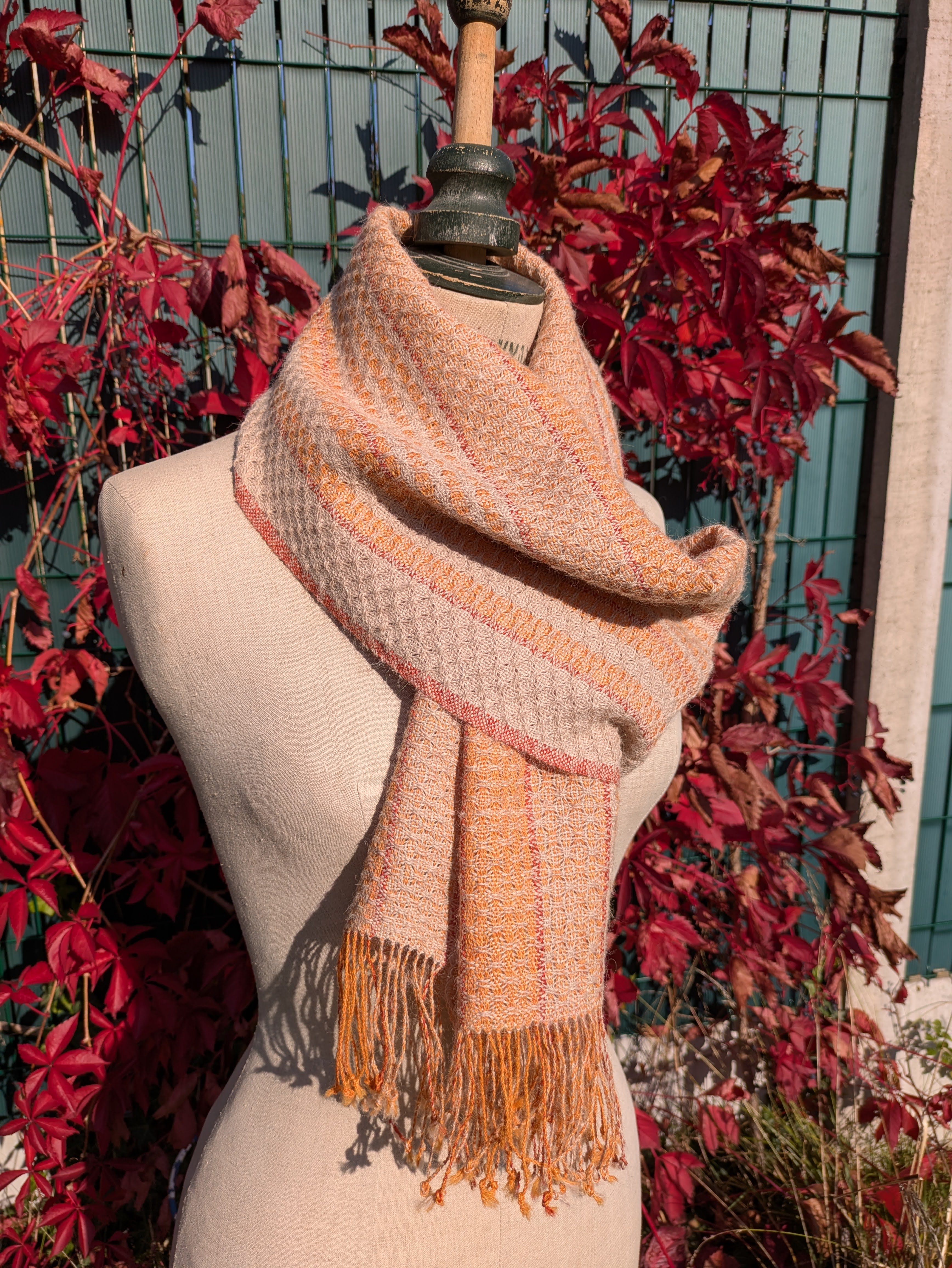 Couleurs d'Automne 2- Etole 100% Alpaga