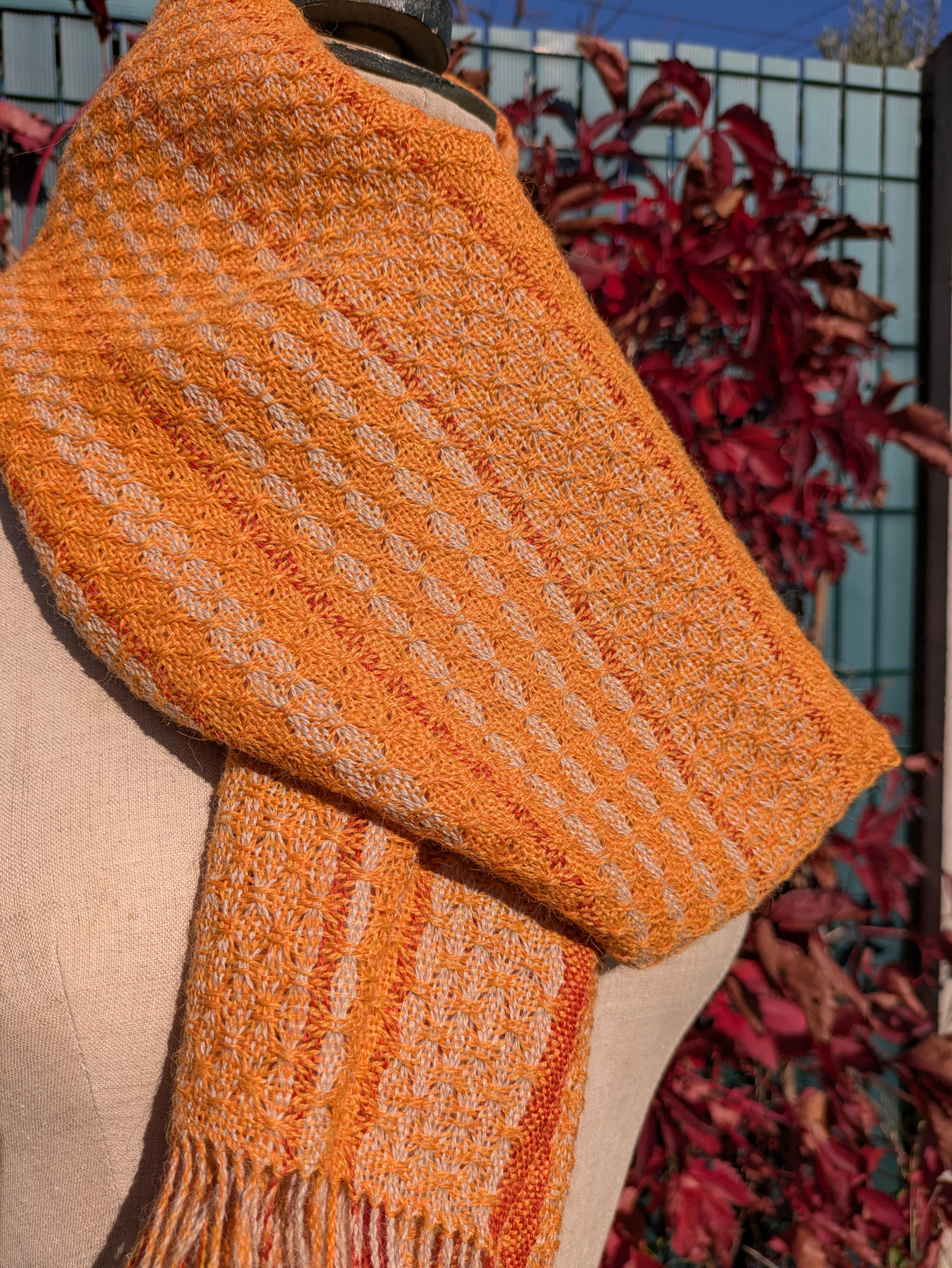 Couleurs d'Automne 2- Etole 100% Alpaga