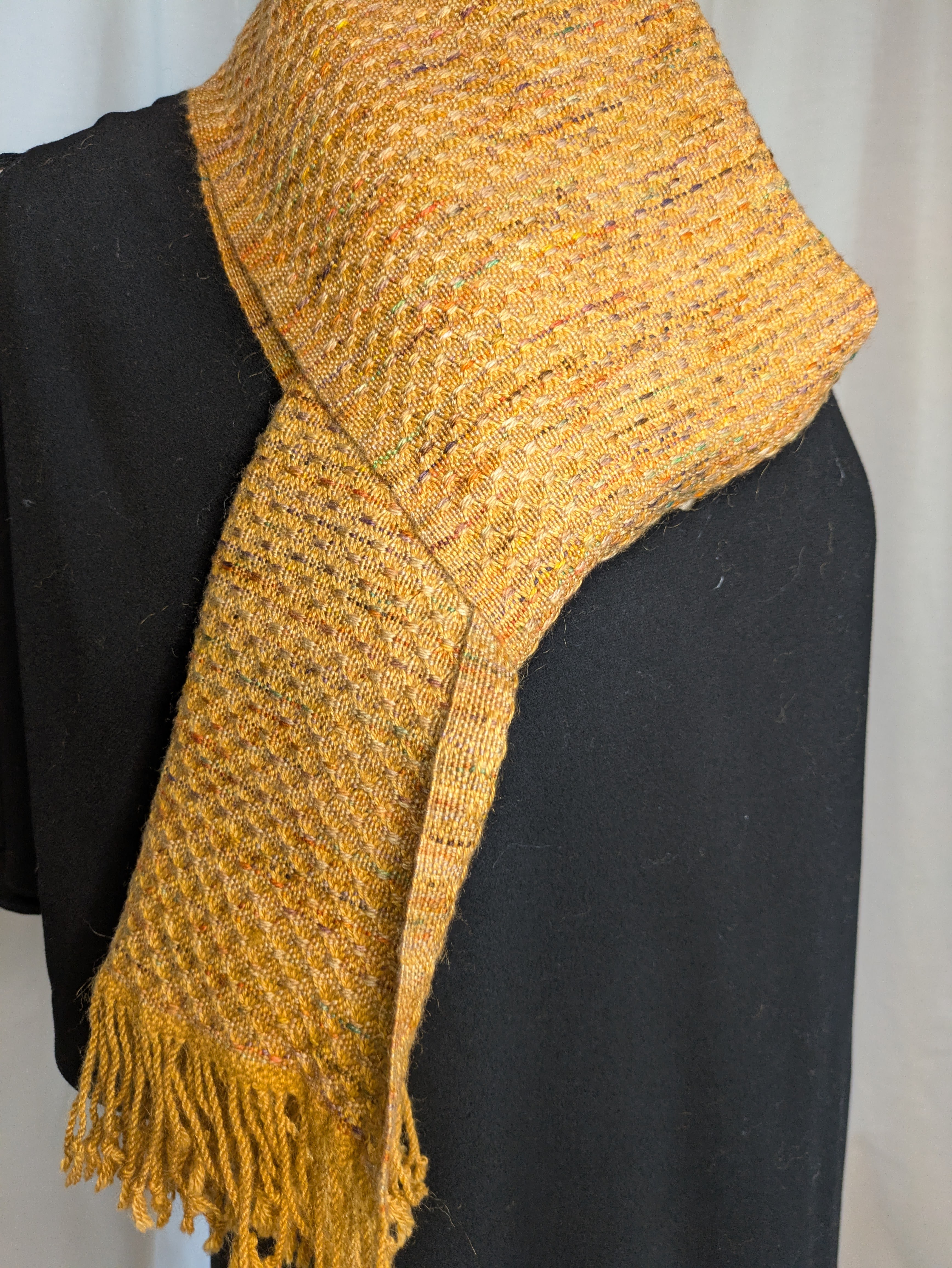 Couleurs d'automne - Echarpe Merinos et soie 