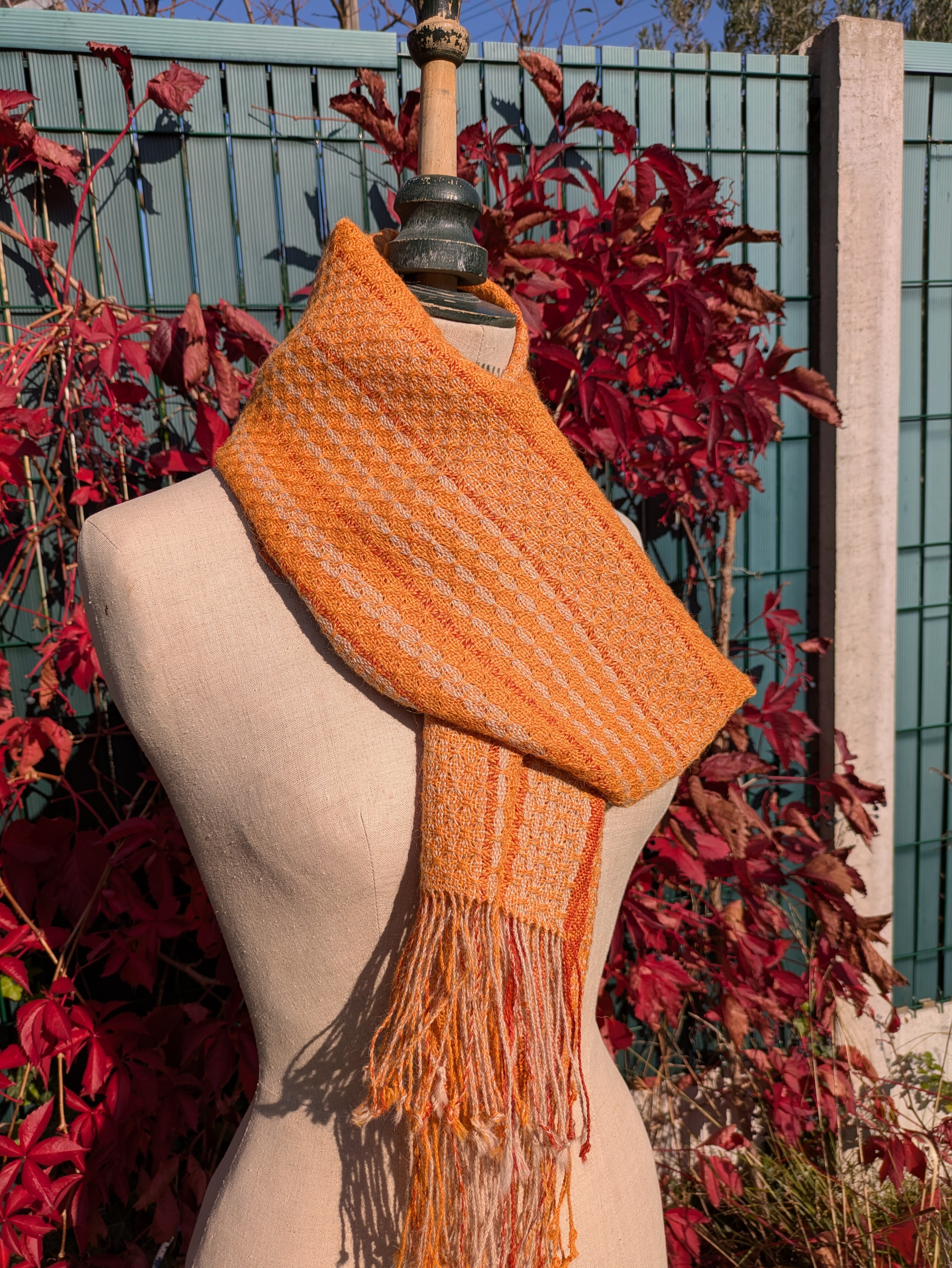 Couleurs d'Automne 2- Etole 100% Alpaga