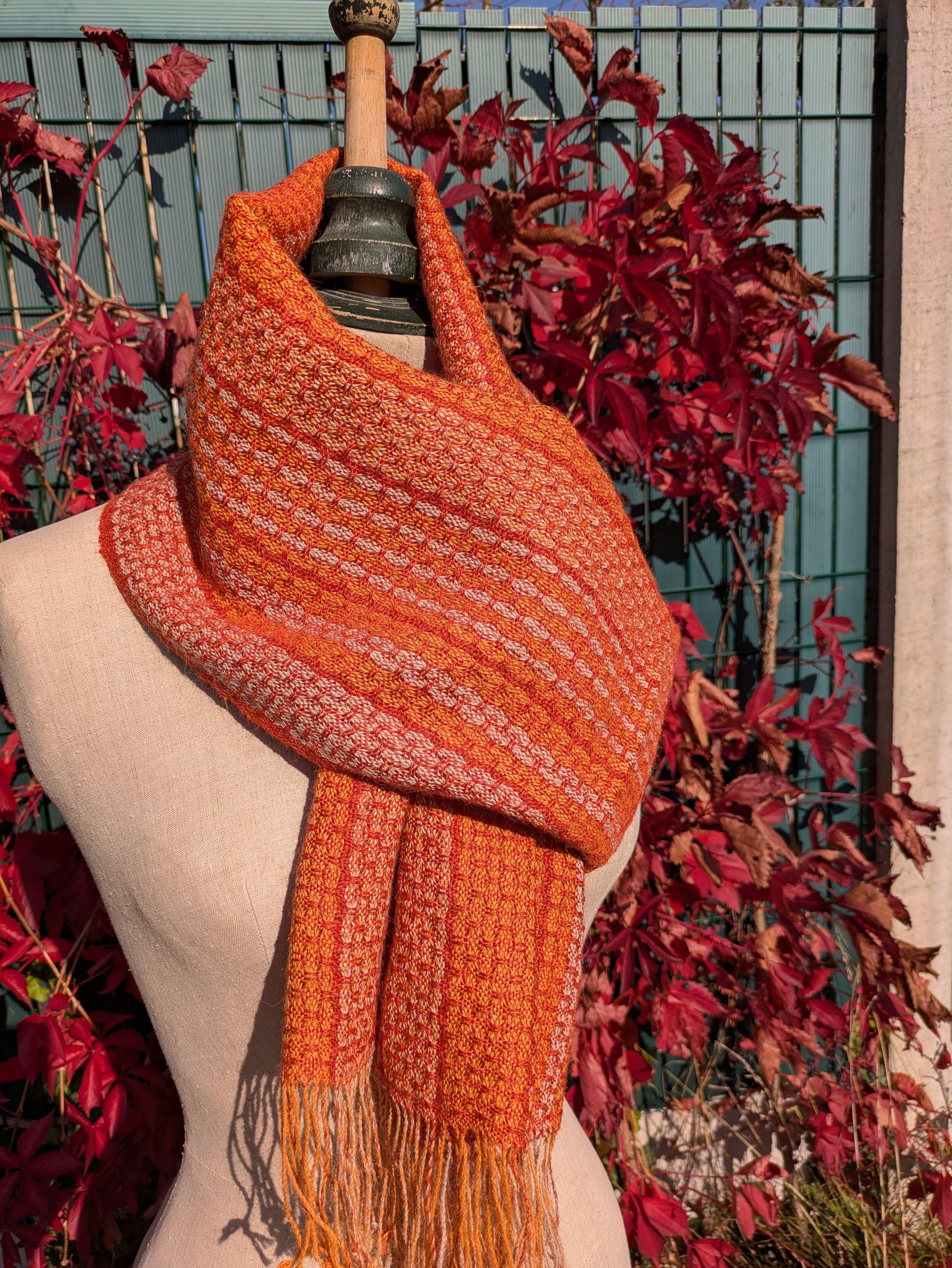 Couleurs d'Automne 1- Etole 100% Alpaga