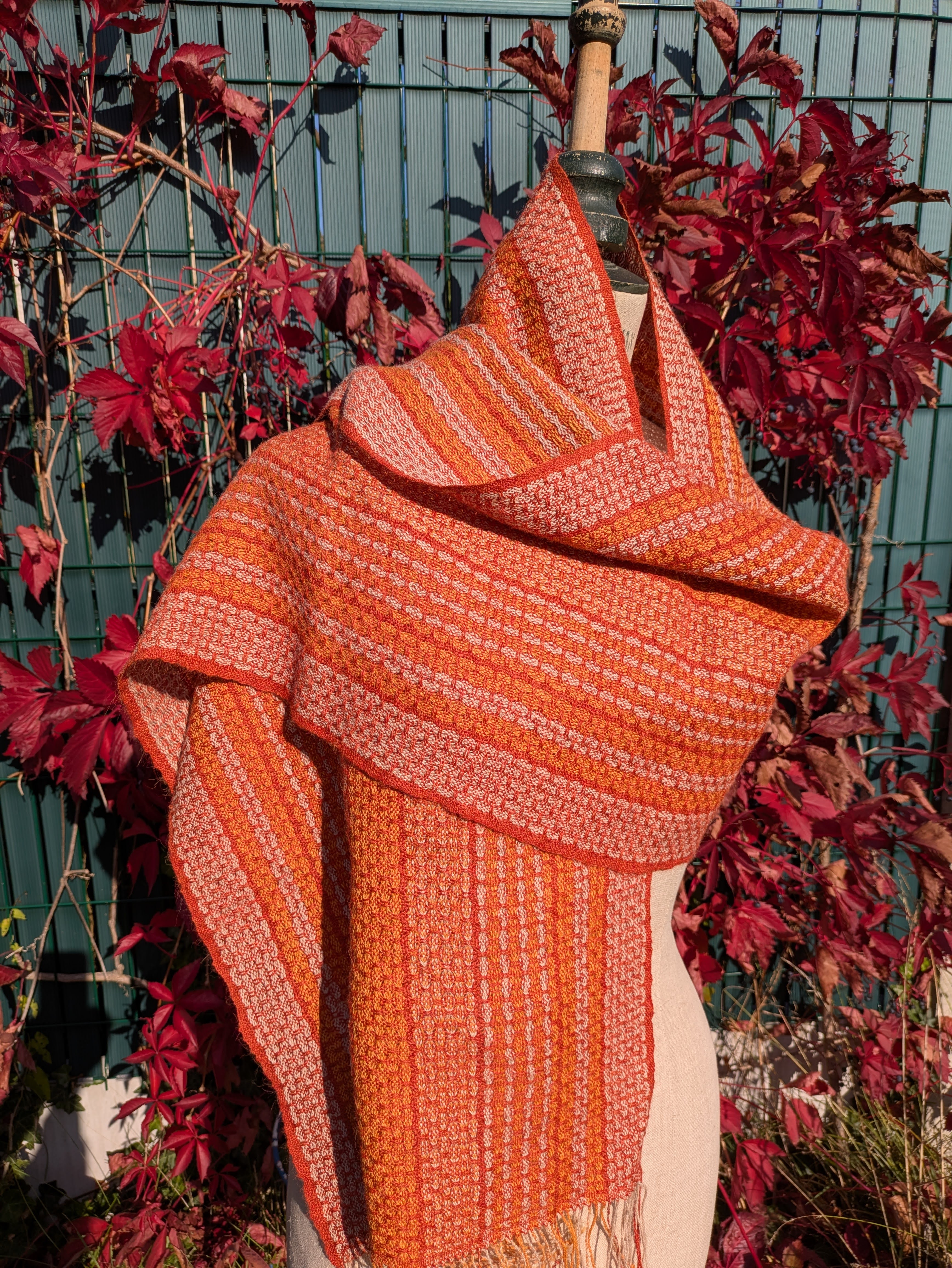 Couleurs d'Automne 1- Etole 100% Alpaga