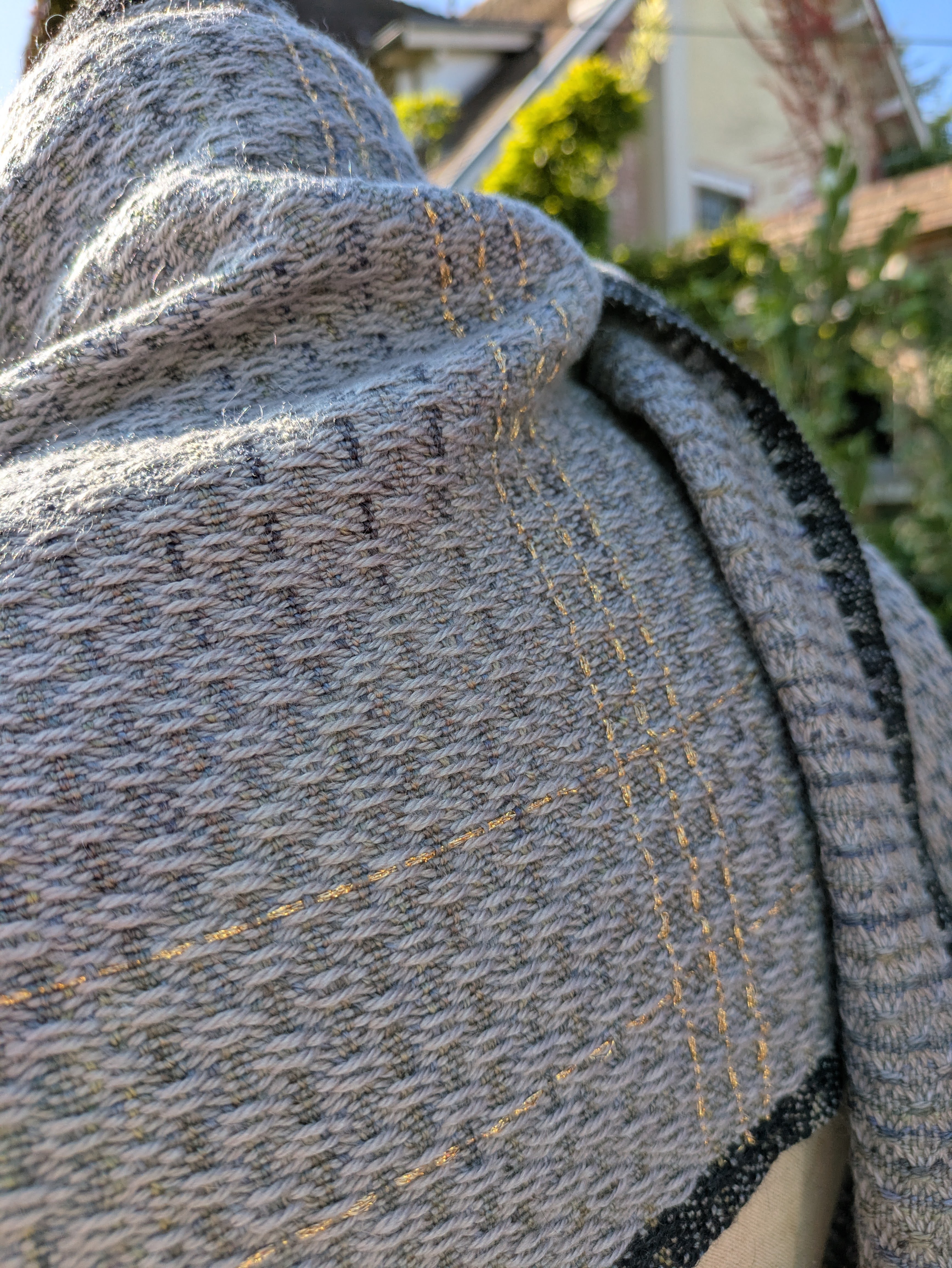 Matin givré - Echarpe Merinos et soie 