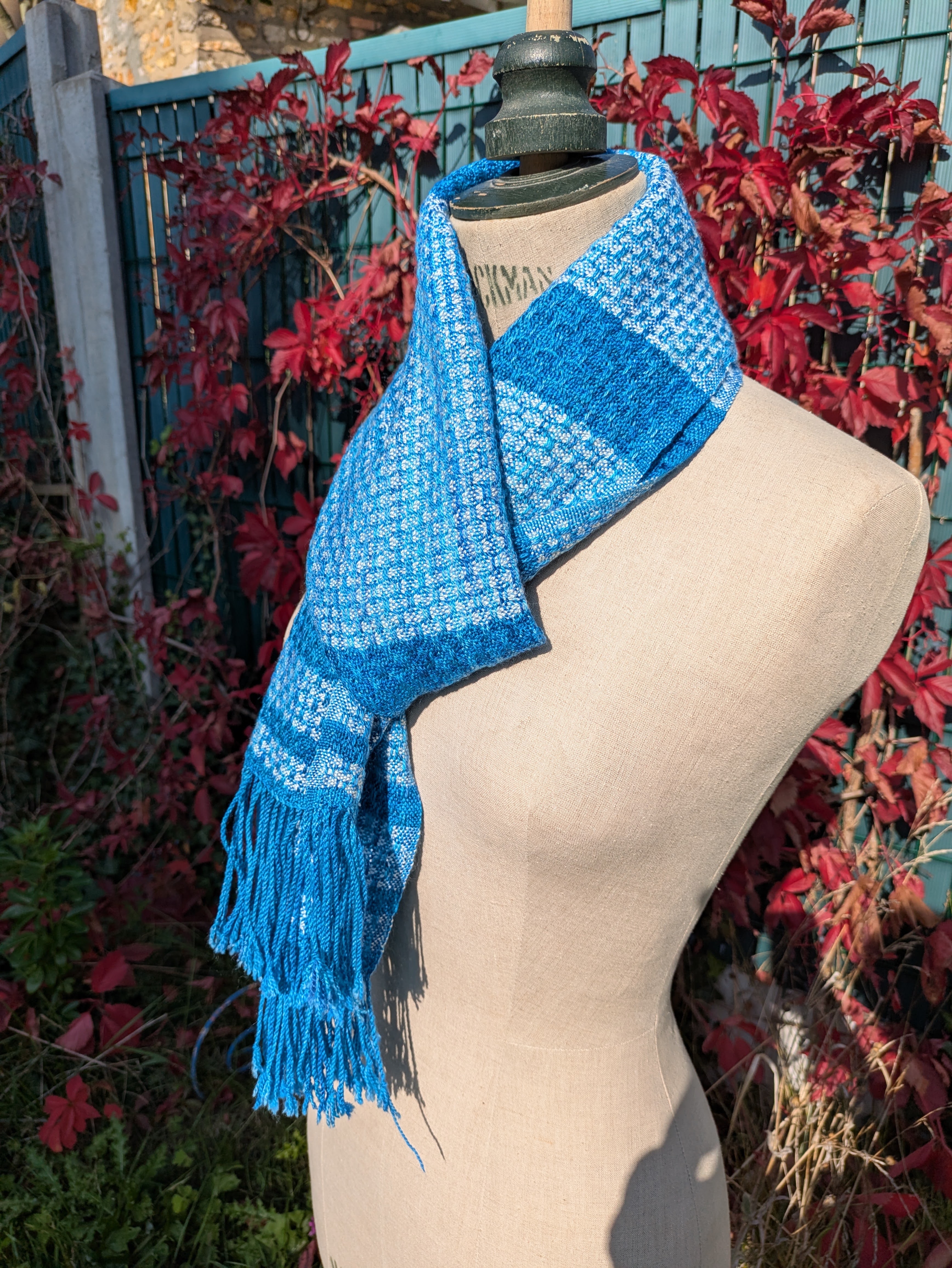 Murmures du ciel - Etole Merinos et soie 