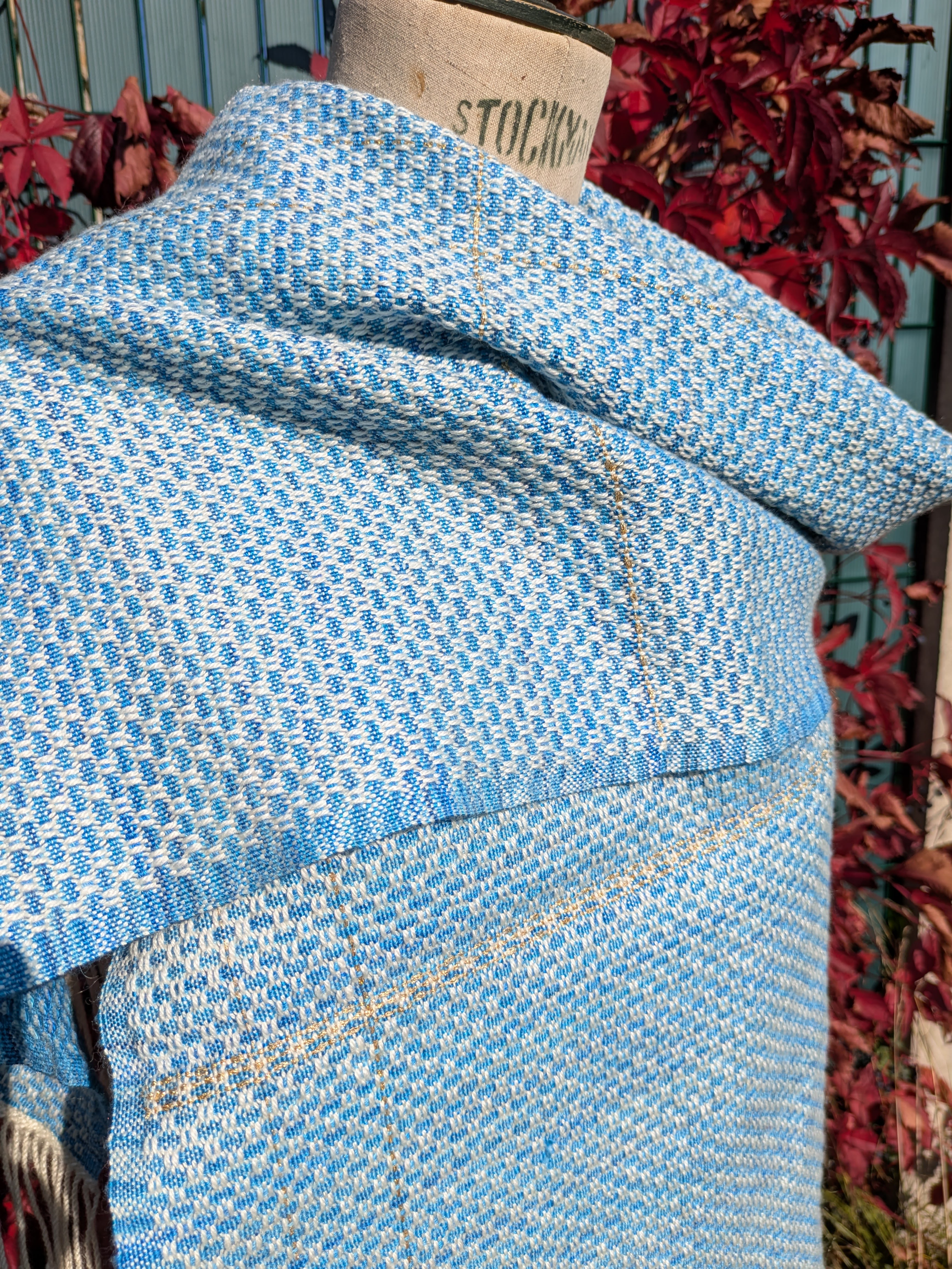 Ciel d'été - Echarpe Merinos et soie 