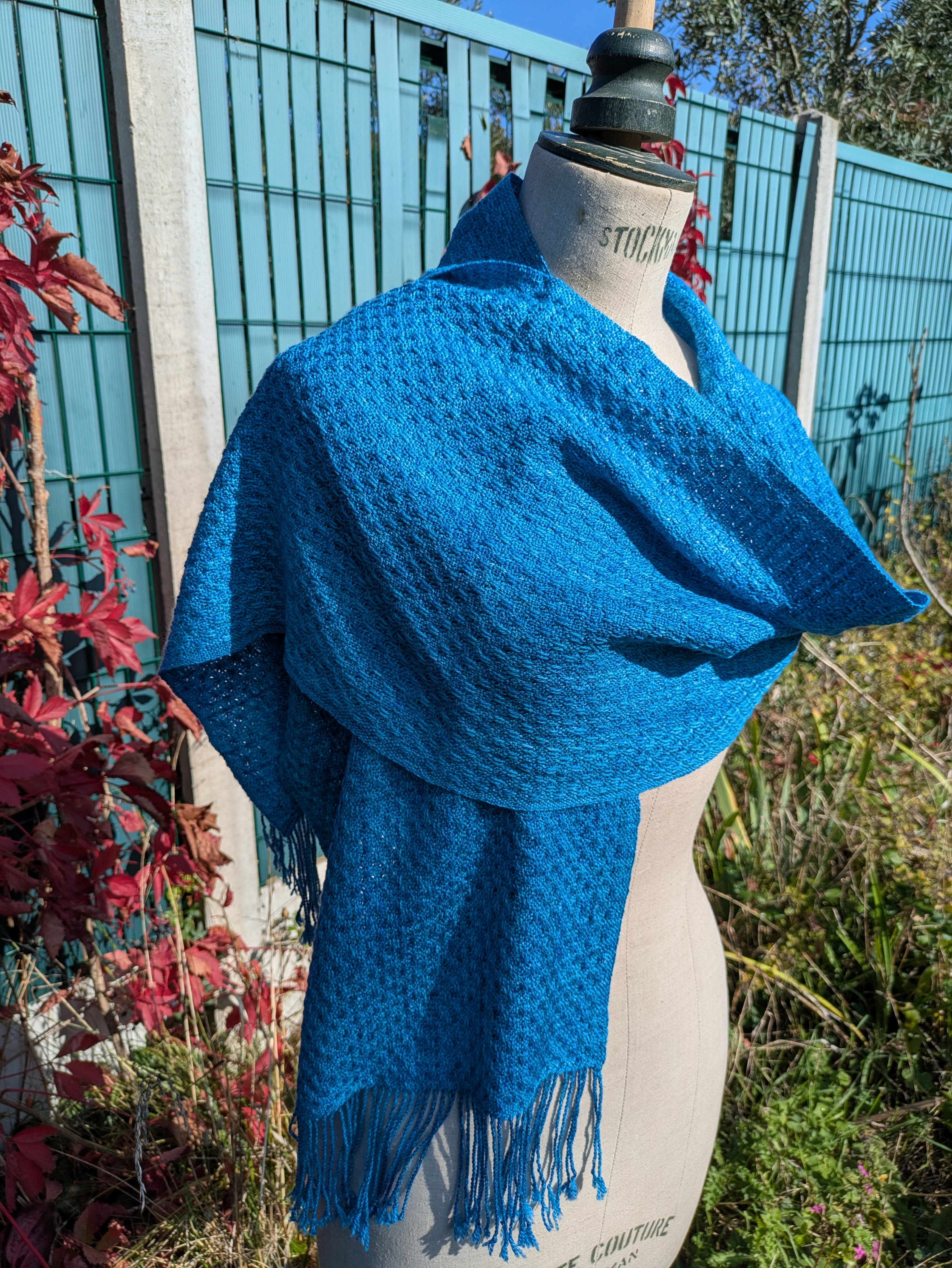 Bleu océan - Etole Merinos et soie 