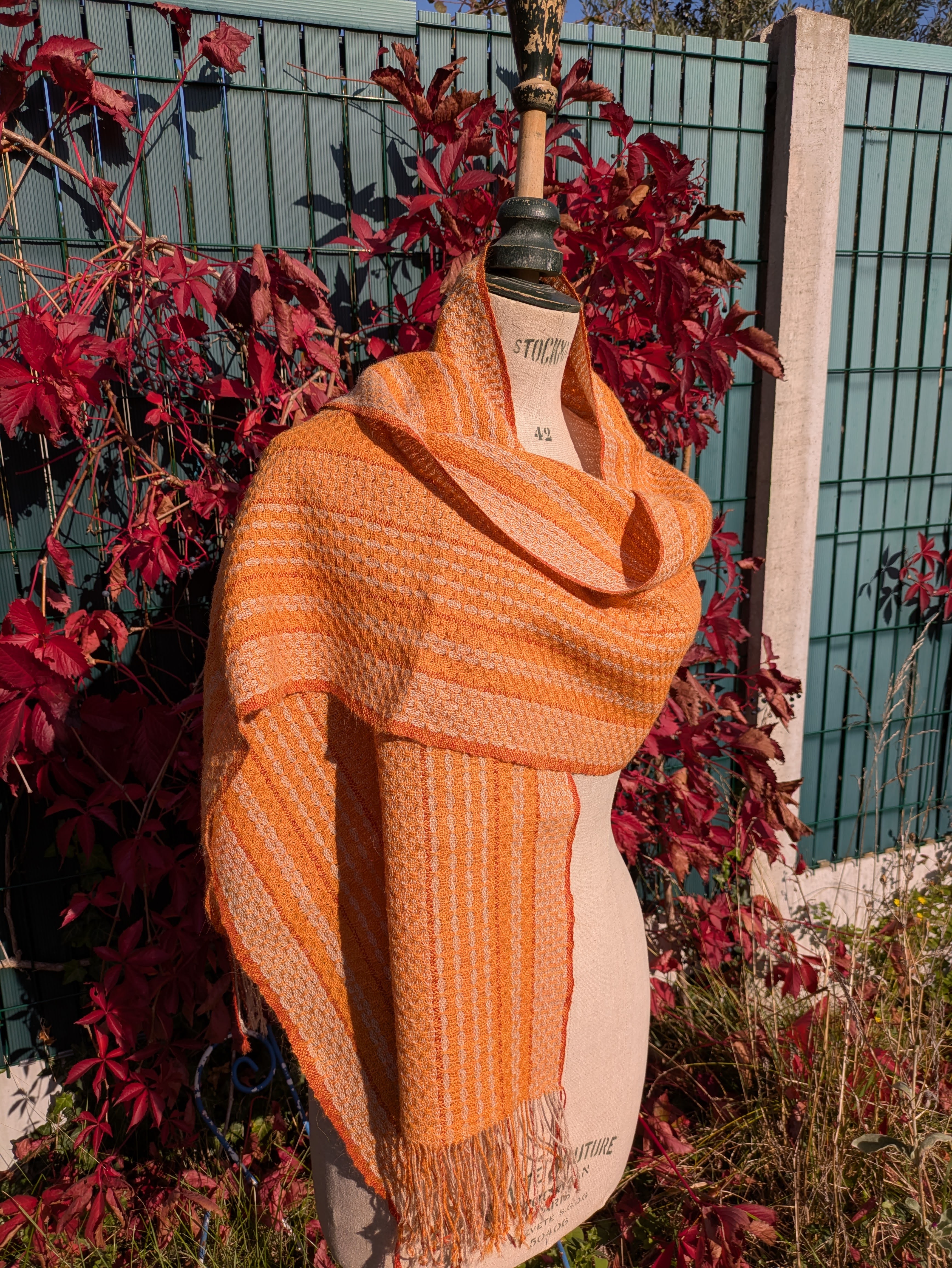 Couleurs d'Automne 2- Etole 100% Alpaga